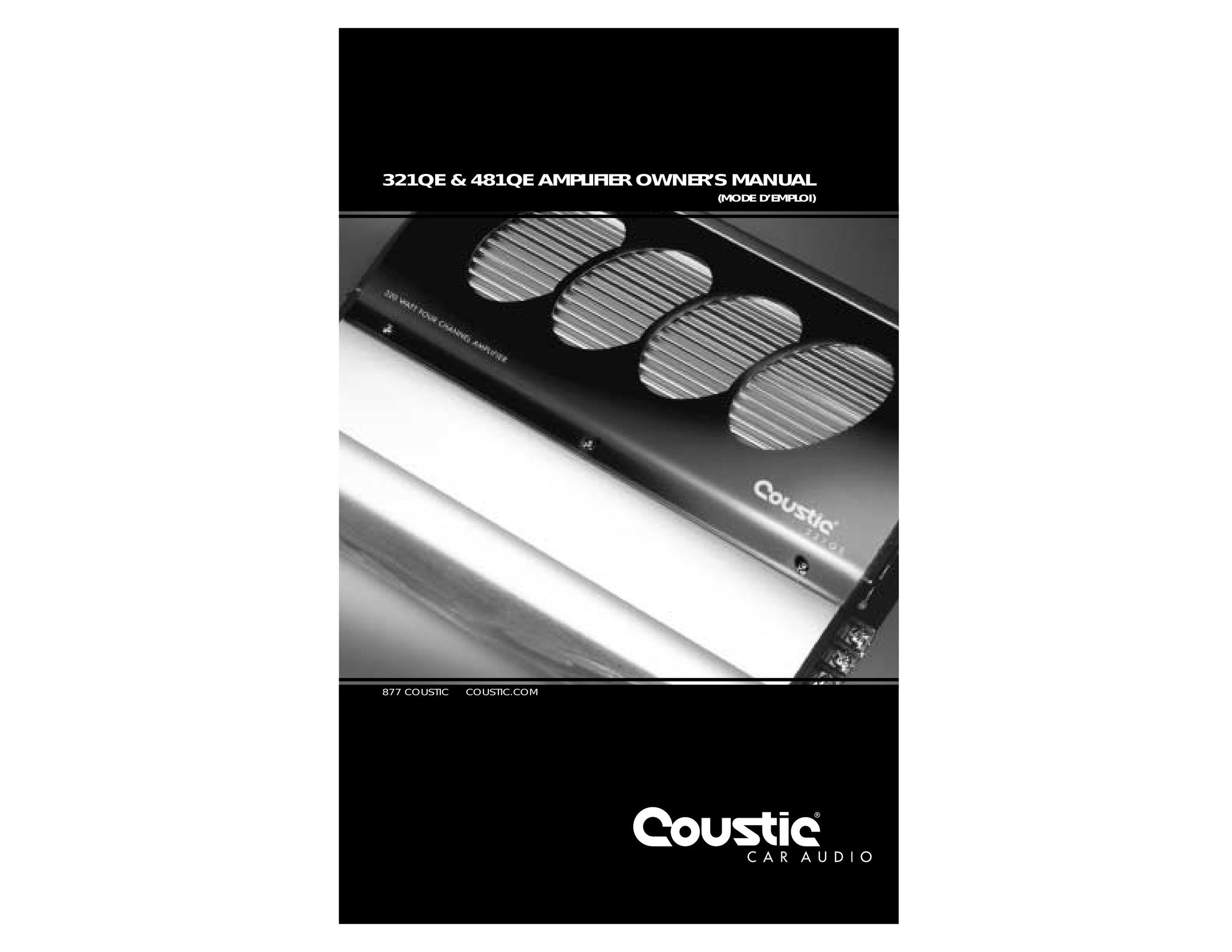 Coustic 321QE Car Amplifier User Manual