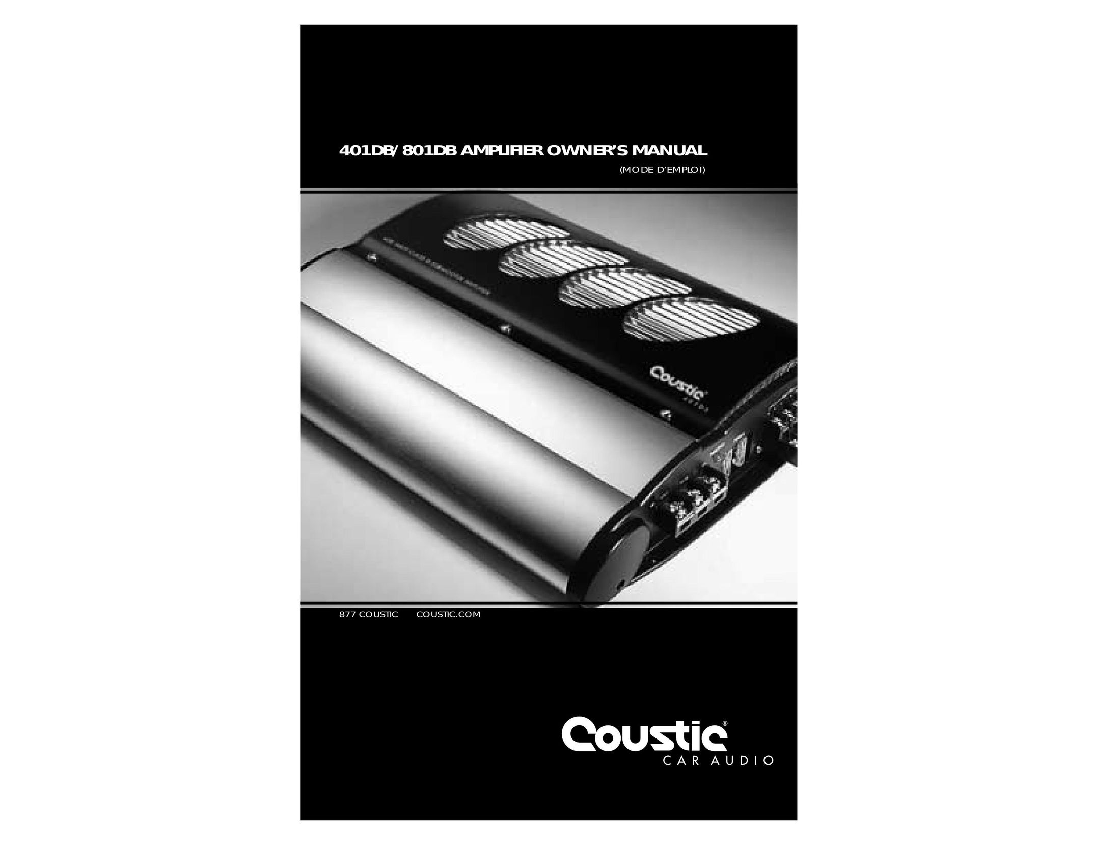 Coustic AMP-801DB Car Amplifier User Manual