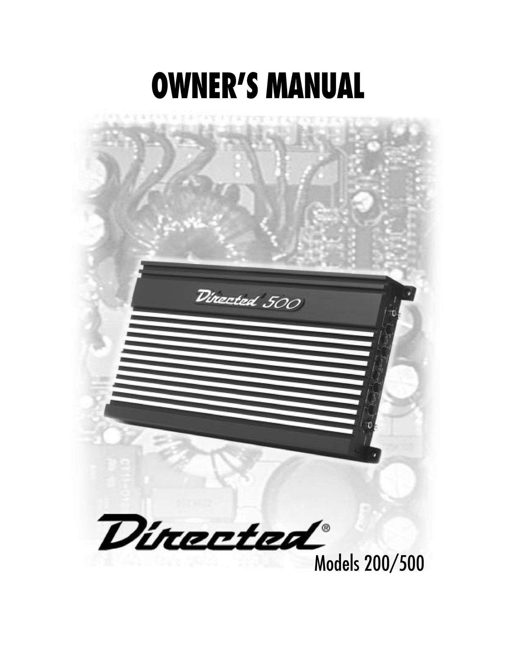 Directed Audio 200/500 Car Amplifier User Manual