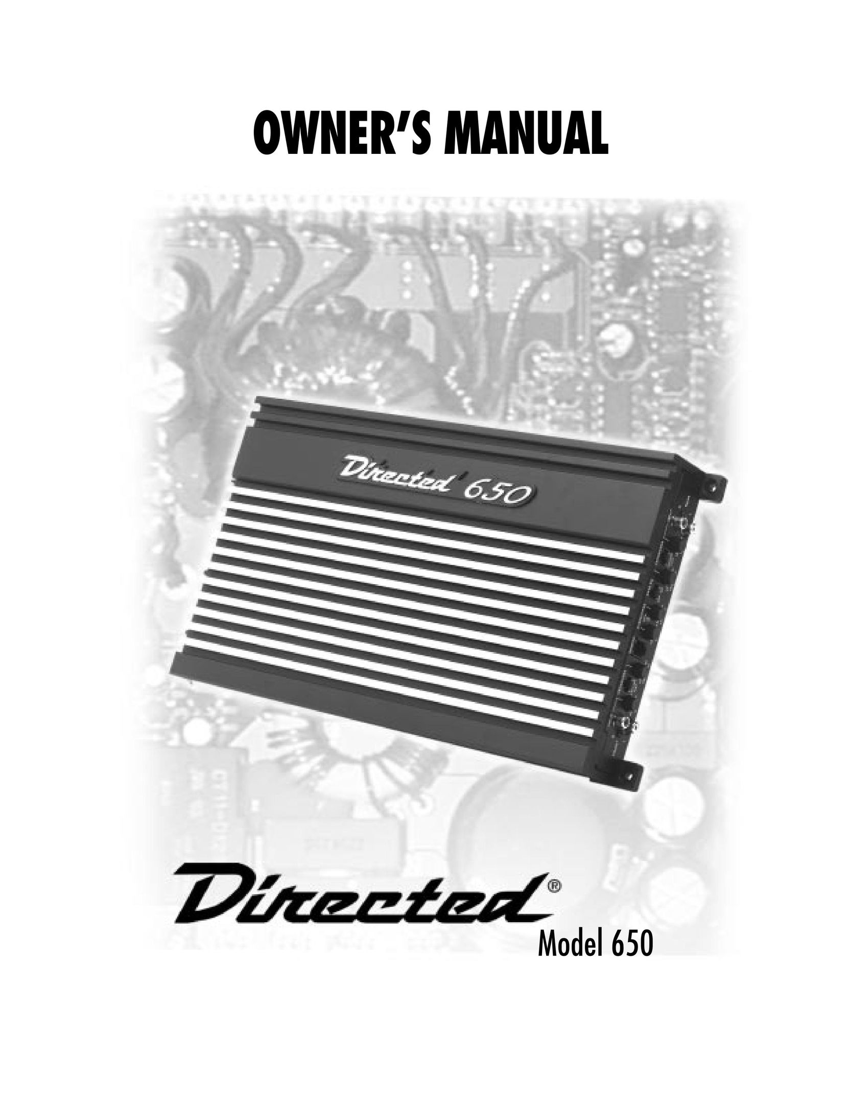 Directed Audio 650 Car Amplifier User Manual