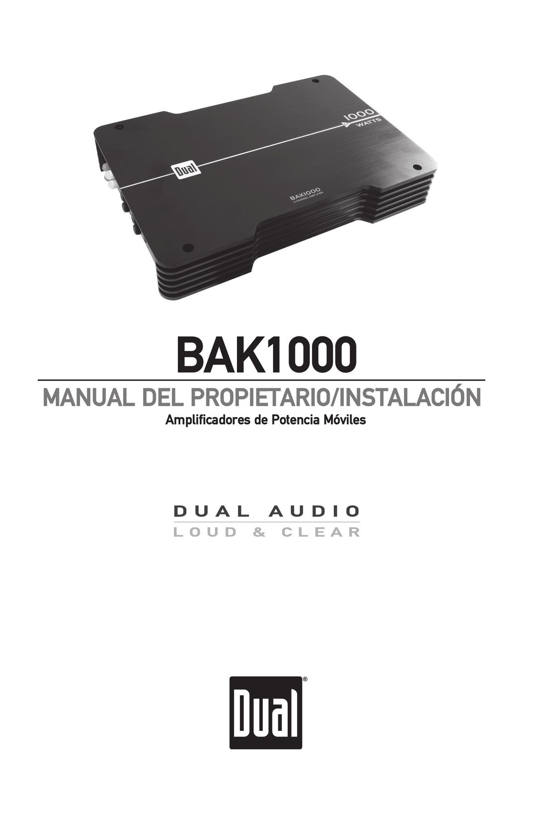 Dual BAK1000 Car Amplifier User Manual