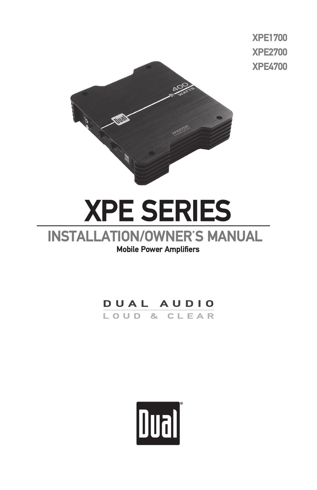 Dual XPE2700 Car Amplifier User Manual