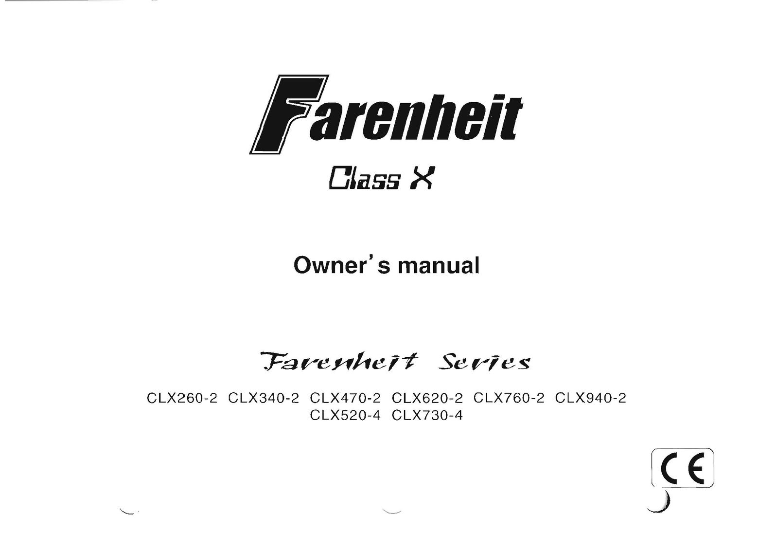 Farenheit Technologies CLX260-2 Car Amplifier User Manual