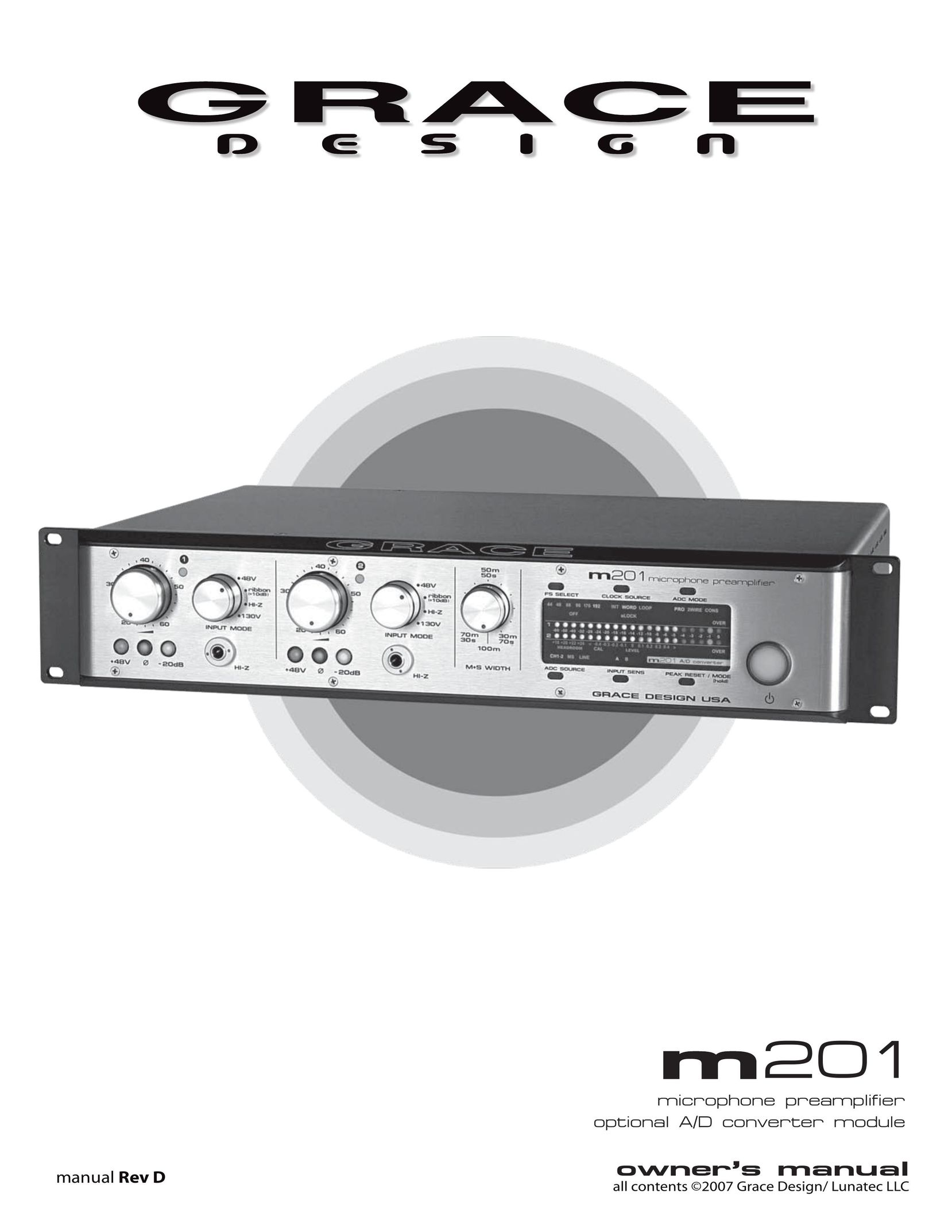 Grace M201 Car Amplifier User Manual