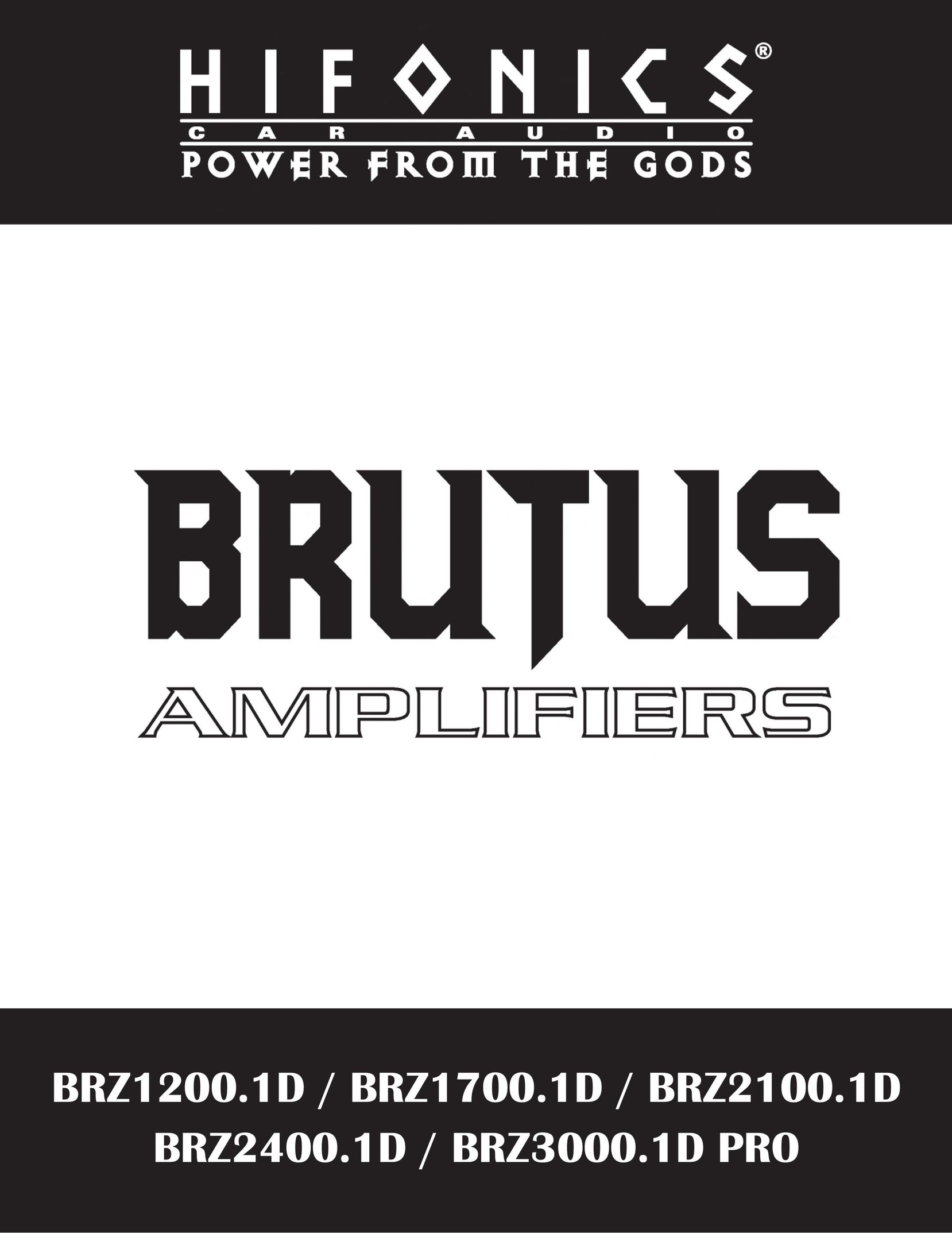 Hifionics BRZ2100.1D Car Amplifier User Manual