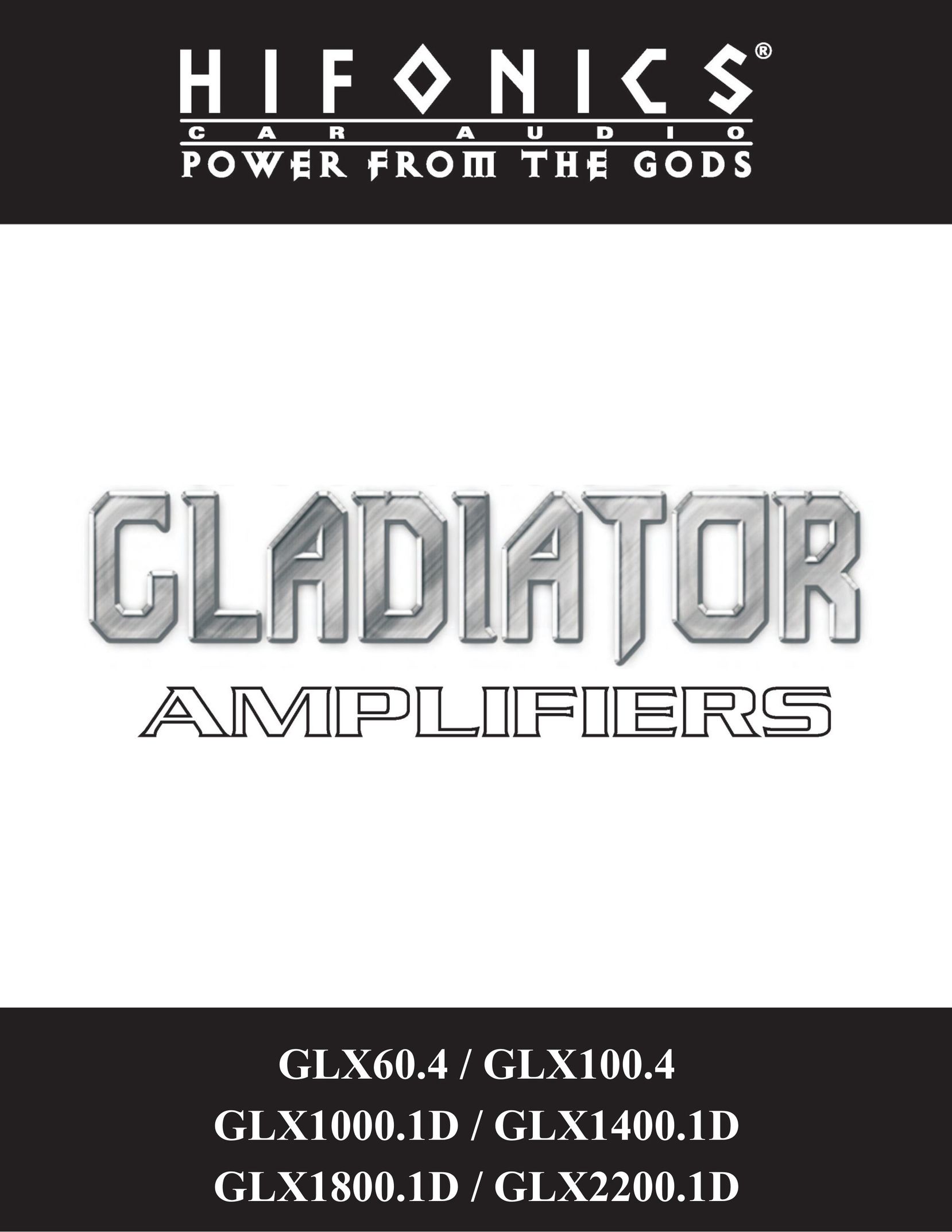 Hifionics GLX1400.1D Car Amplifier User Manual