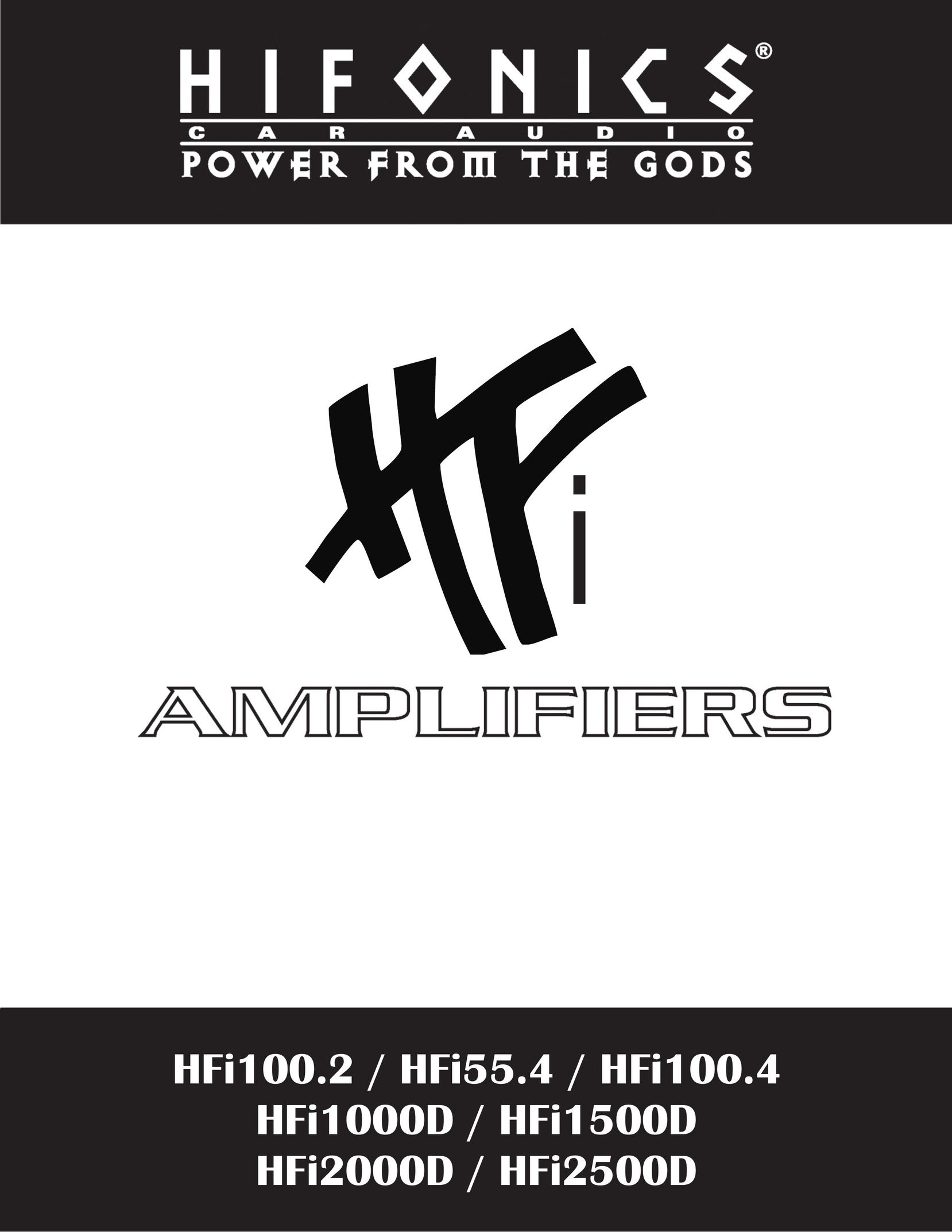 Hifionics HFI100.2 Car Amplifier User Manual
