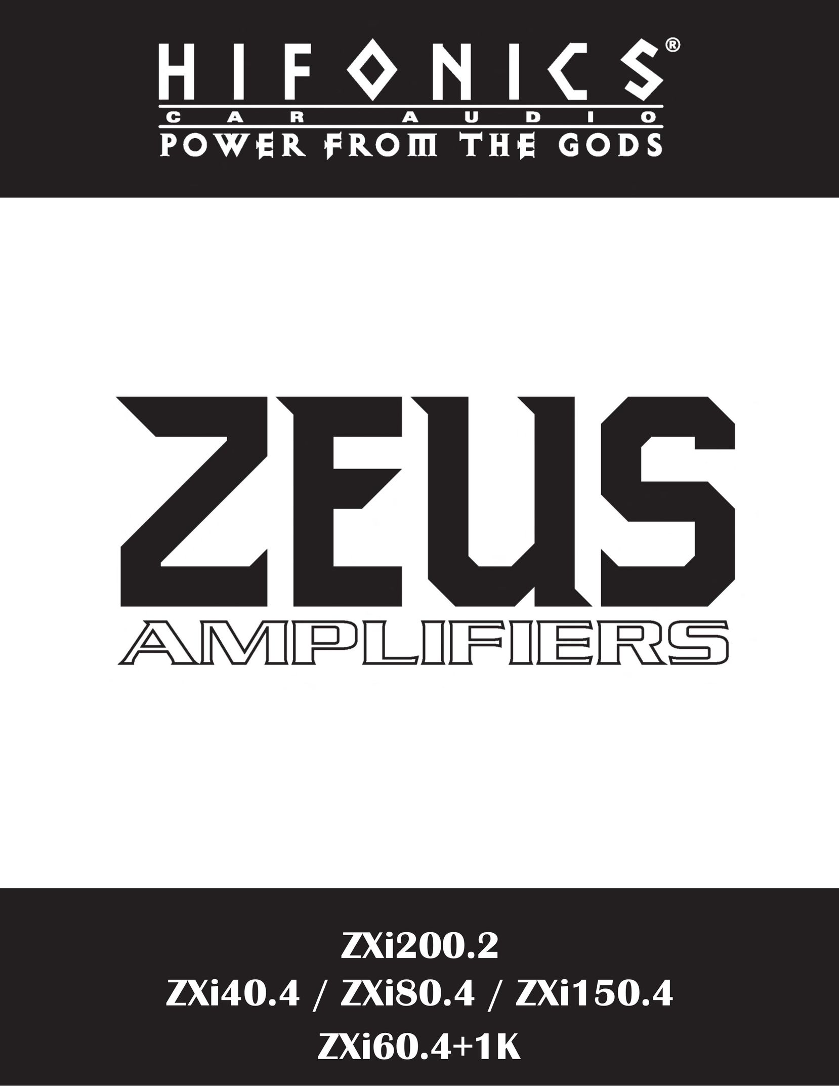 Hifionics ZXI150.4 Car Amplifier User Manual