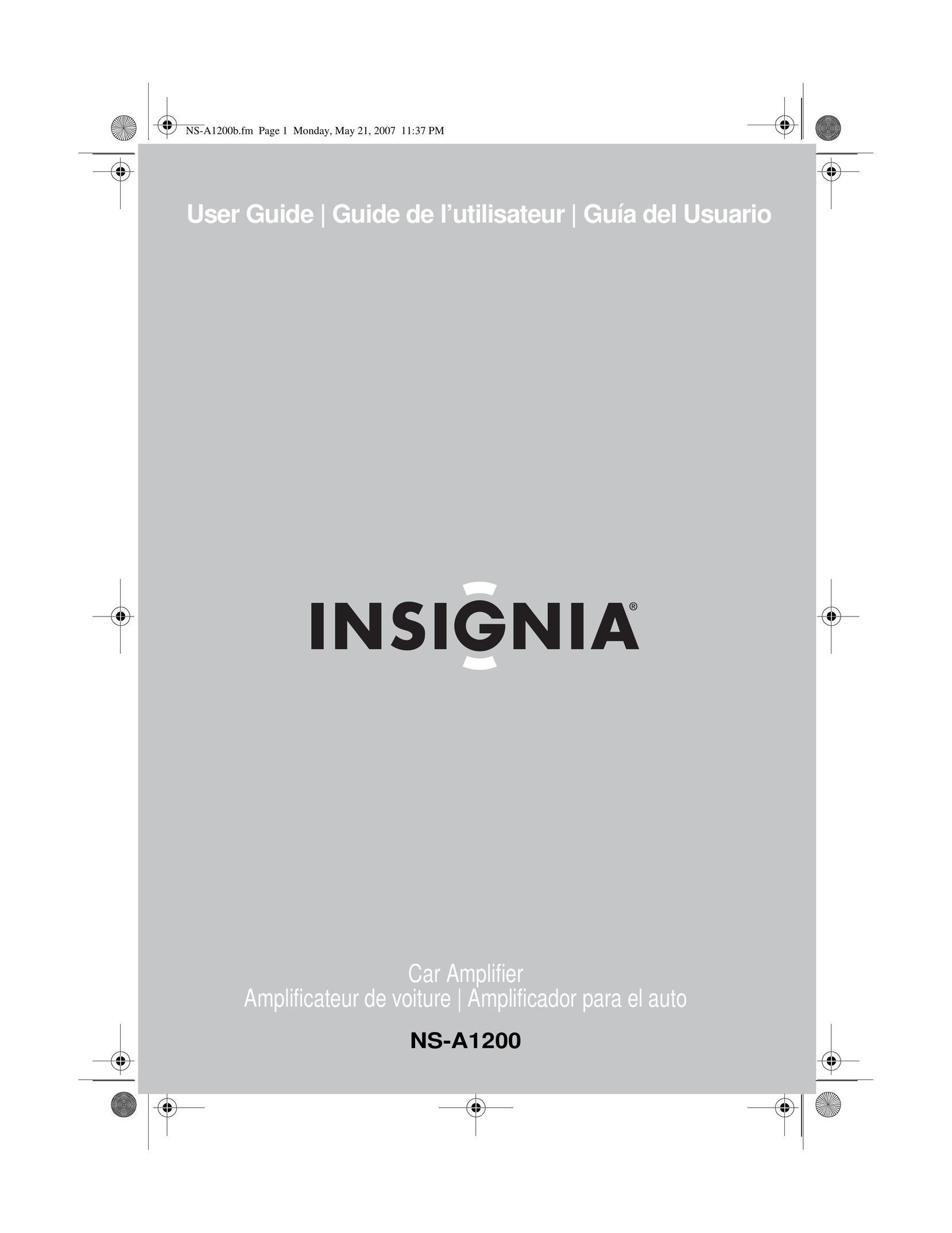 Insignia NS-A1200 Car Amplifier User Manual
