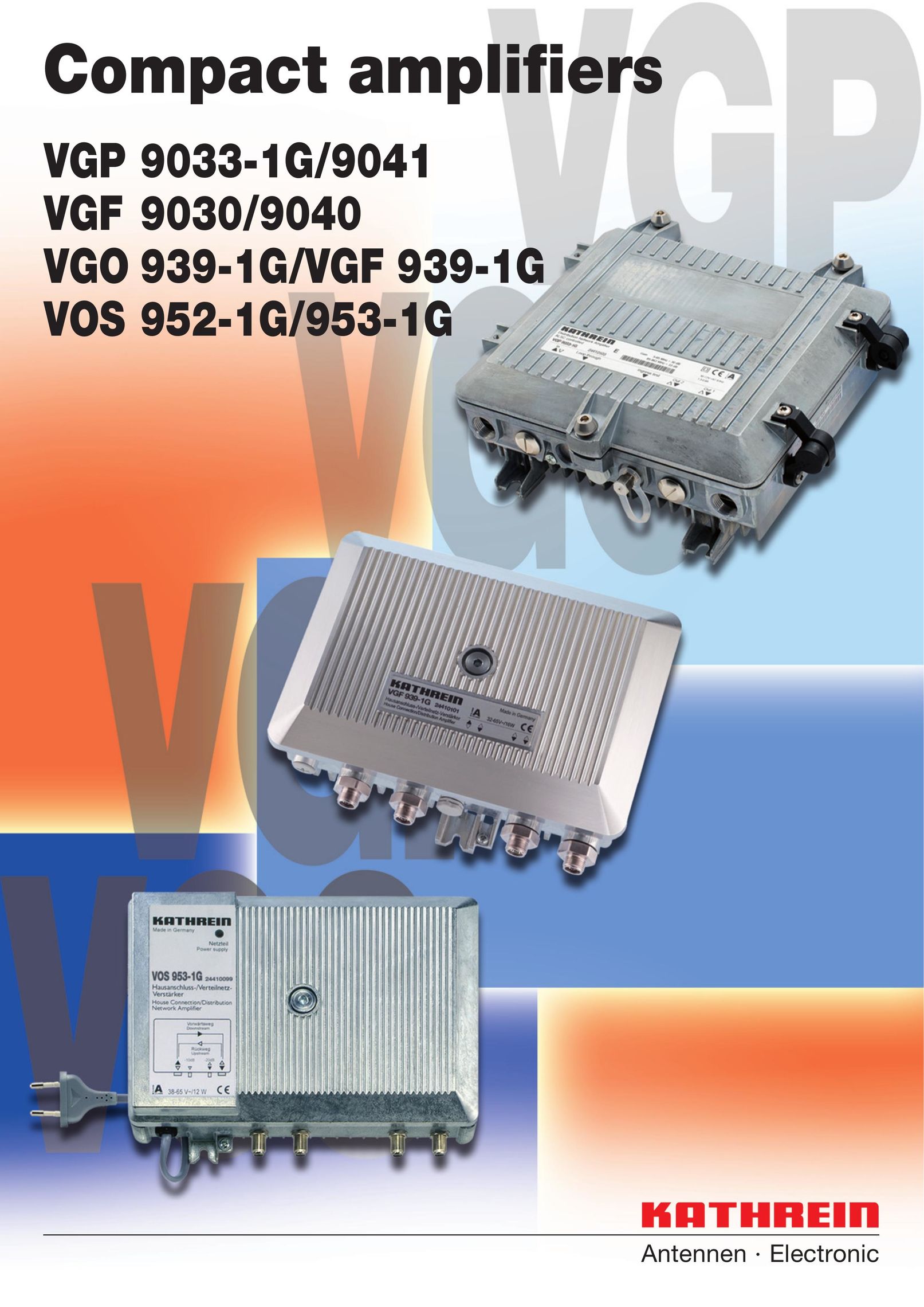 Kathrein VOS 952-1G/953-1G Car Amplifier User Manual