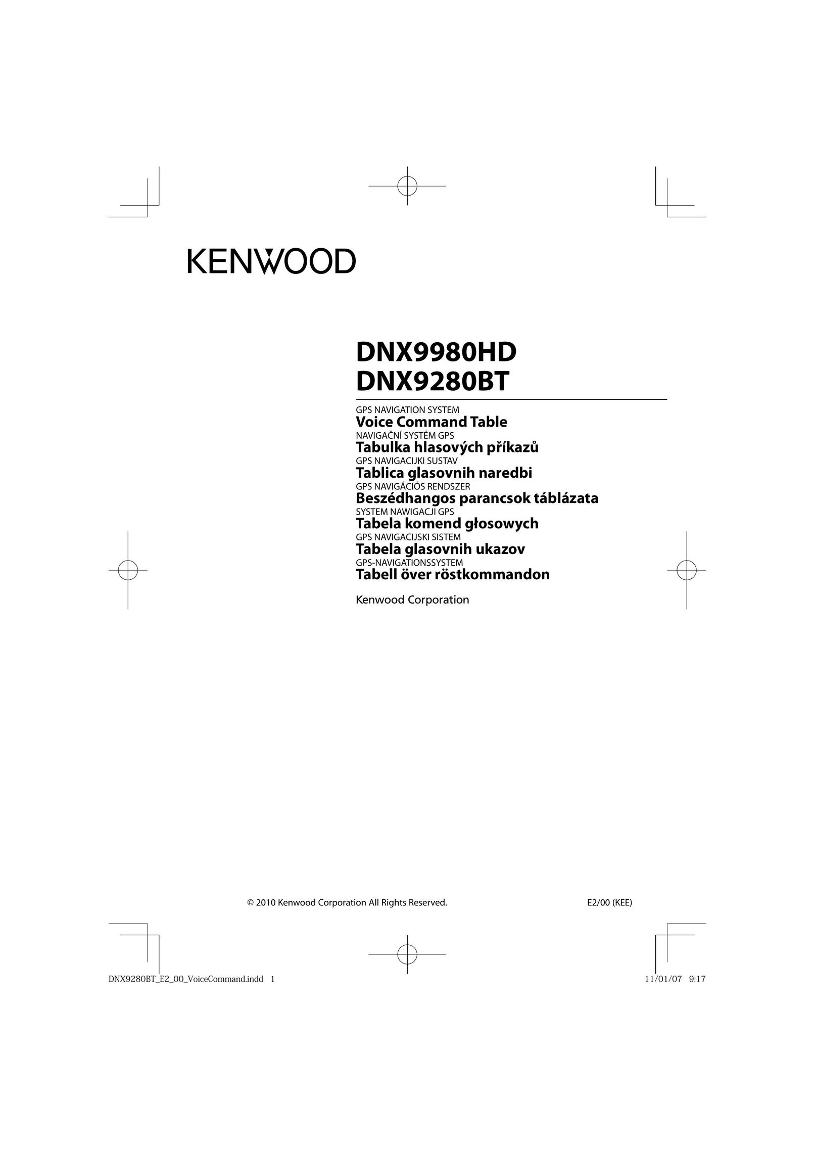 Kenwood DNX9980HD Car Amplifier User Manual