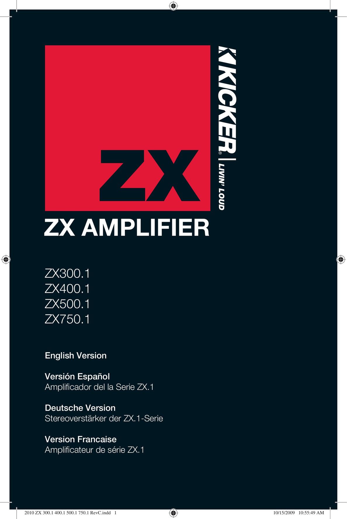 Kicker ZX300.3 Car Amplifier User Manual