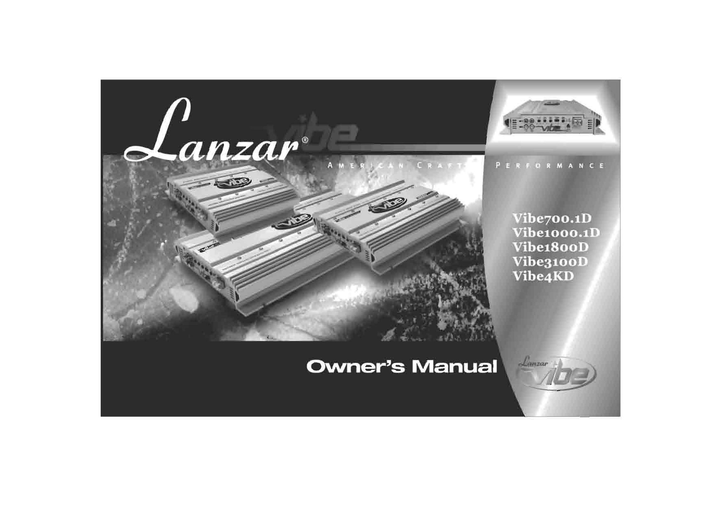 Lanzar Car Audio 3100D Car Amplifier User Manual