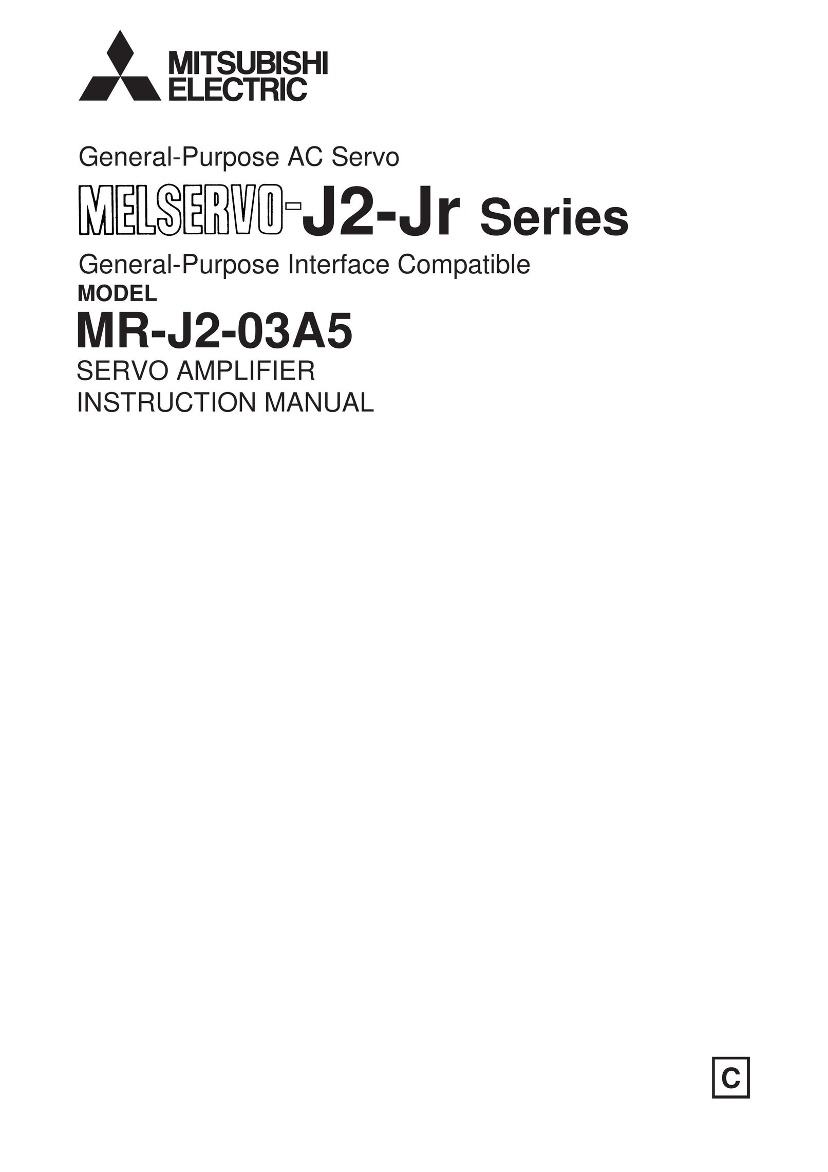 Mitsubishi Electronics MR-J2-03A5 Car Amplifier User Manual