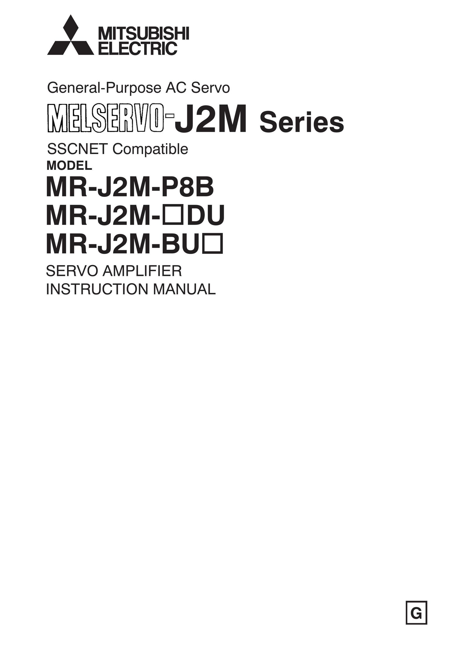 Mitsubishi Electronics MR-J2M-P8B Car Amplifier User Manual