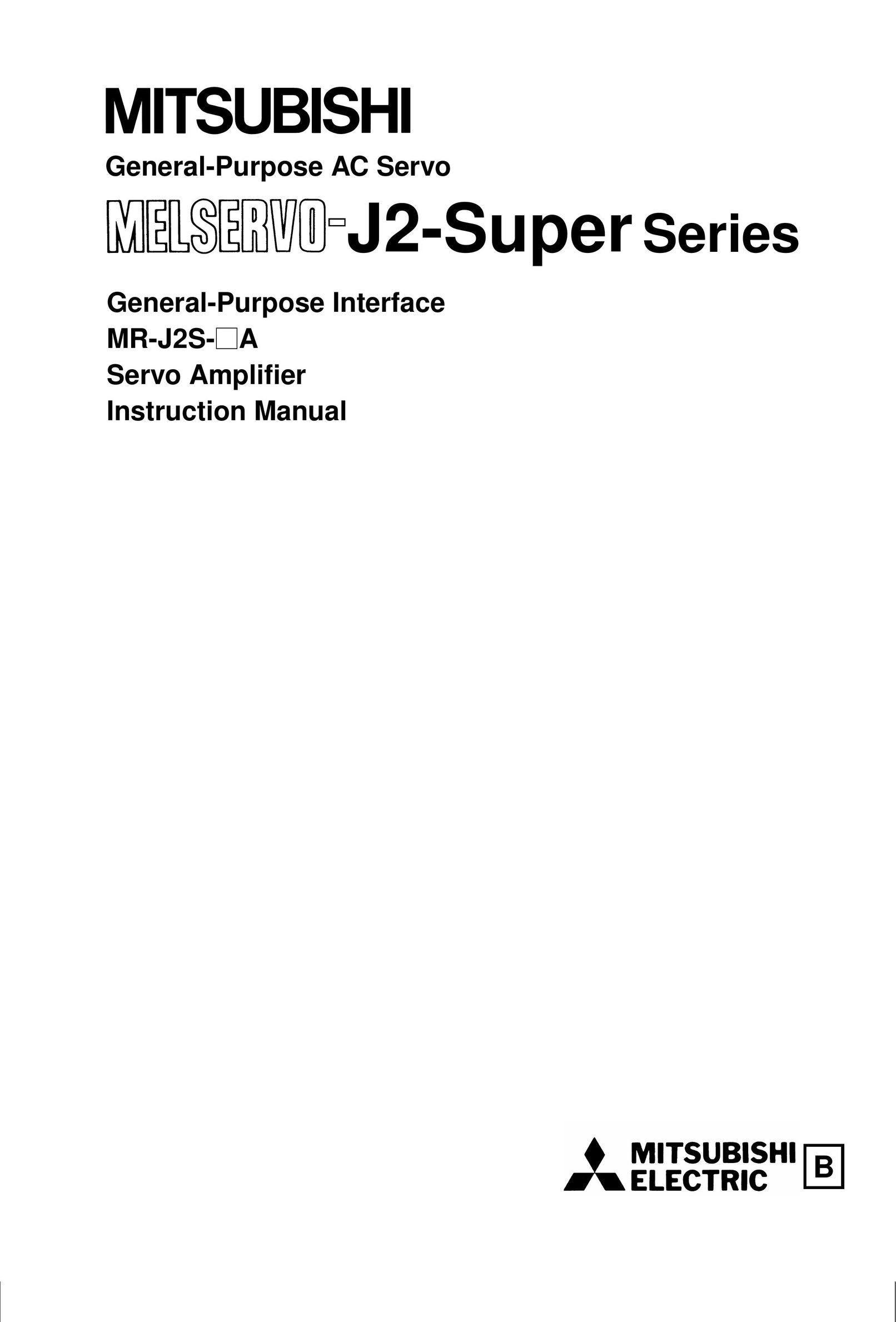 Mitsubishi Electronics MR-J2S- A Car Amplifier User Manual