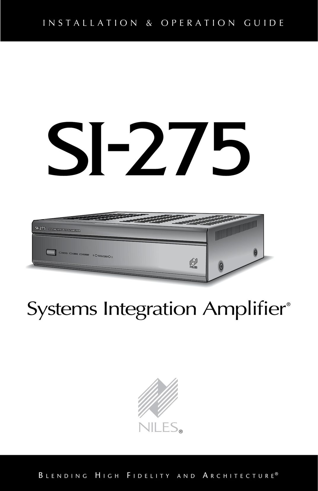 Niles Audio SI-275 Car Amplifier User Manual