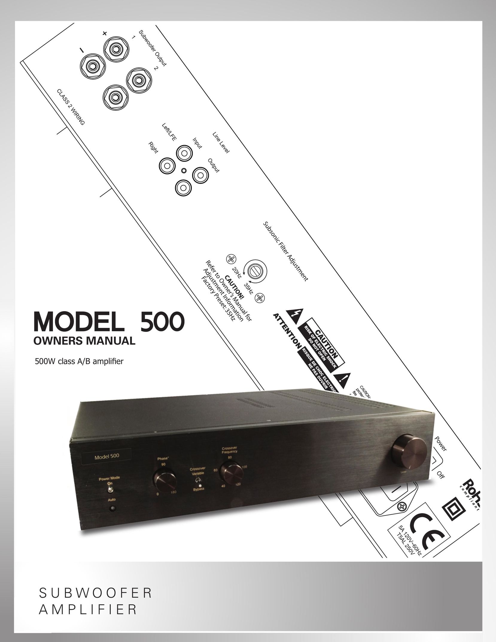 OEM Systems 500 Car Amplifier User Manual