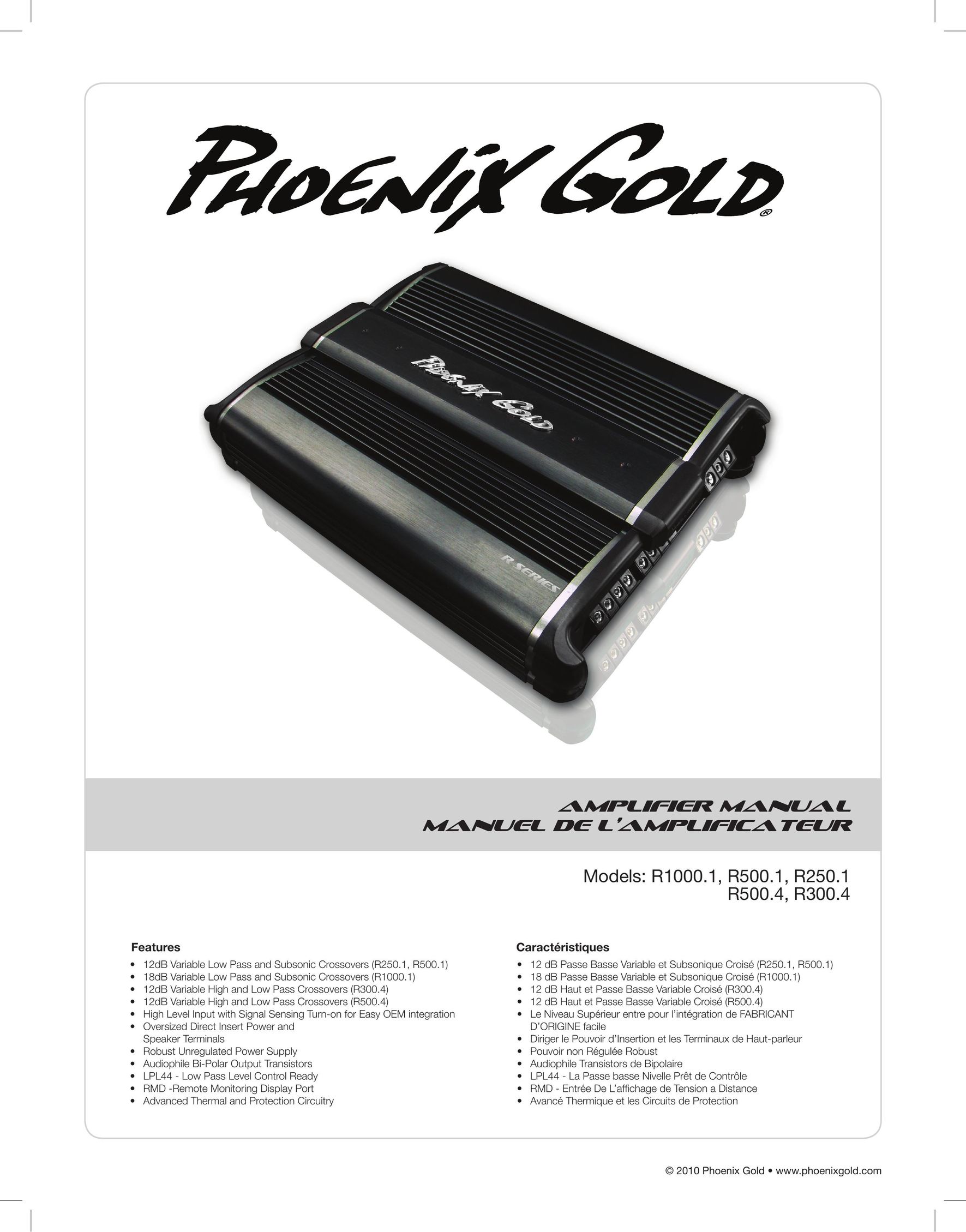 Phoenix Gold R1000.1 Car Amplifier User Manual