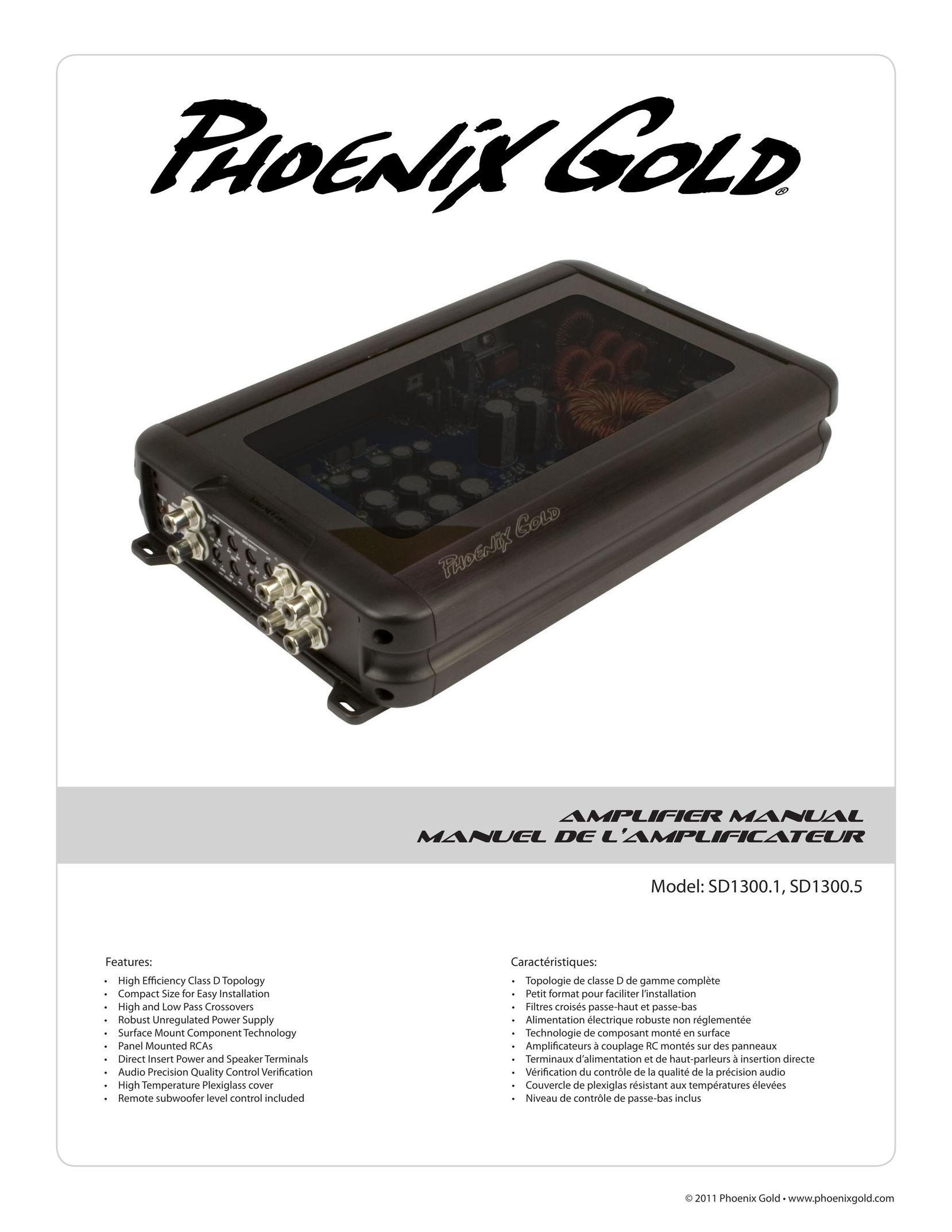 Phoenix Gold SD1300.1 Car Amplifier User Manual