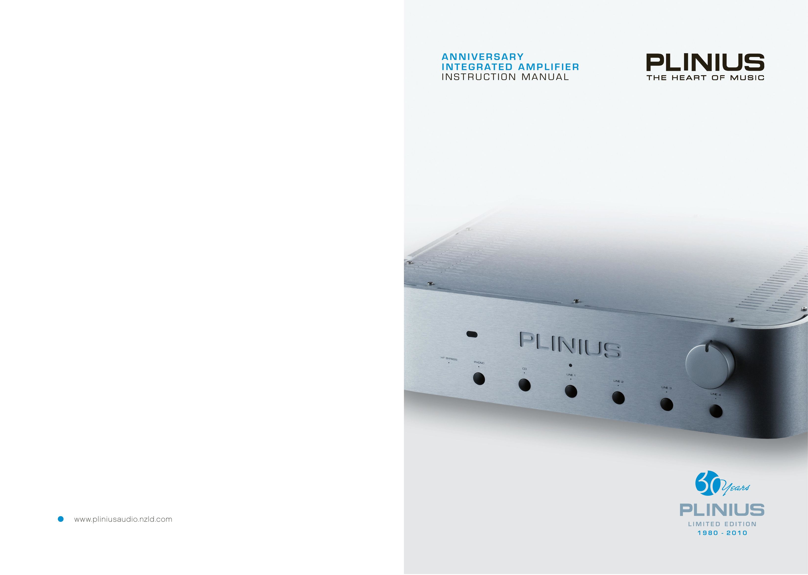 Plinius Audio Anniversary Integrated Amplifier Car Amplifier User Manual