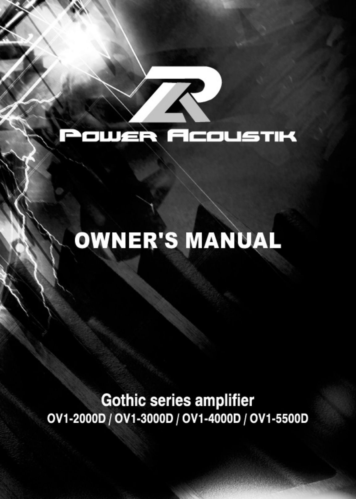 Power Acoustik OV1-2000D Car Amplifier User Manual