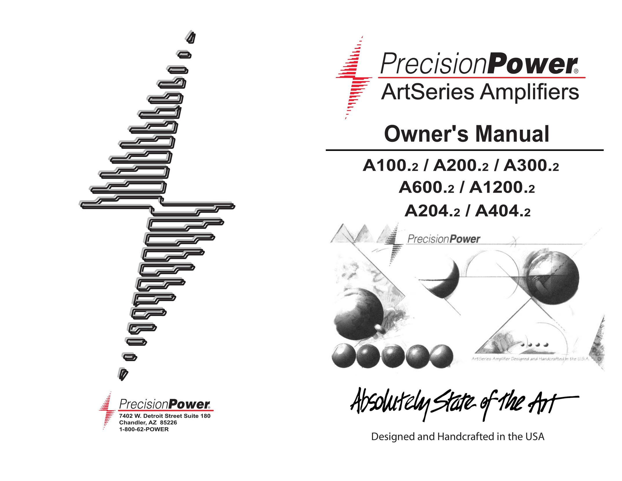 Precision Power A100.2 Car Amplifier User Manual