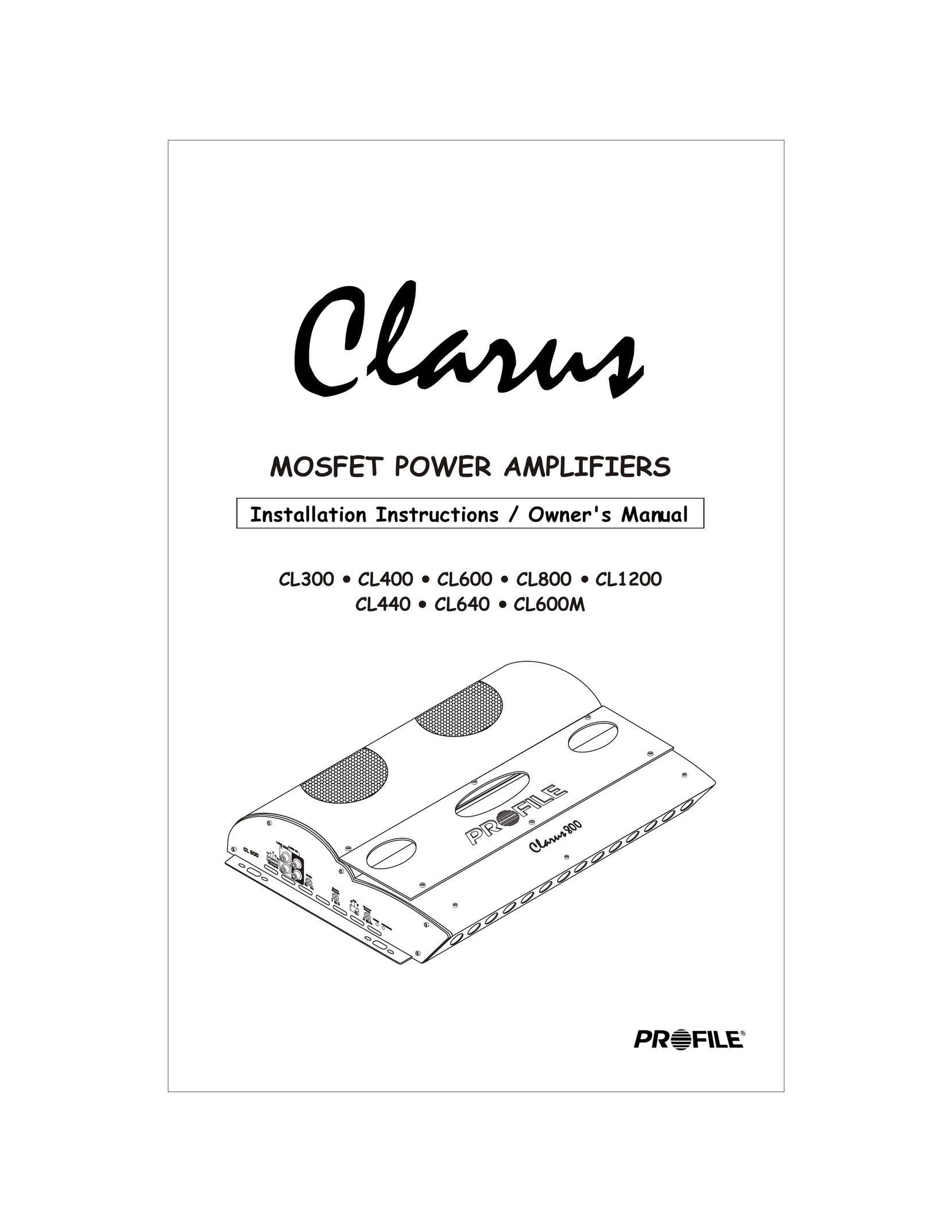 Profile CL440 Car Amplifier User Manual