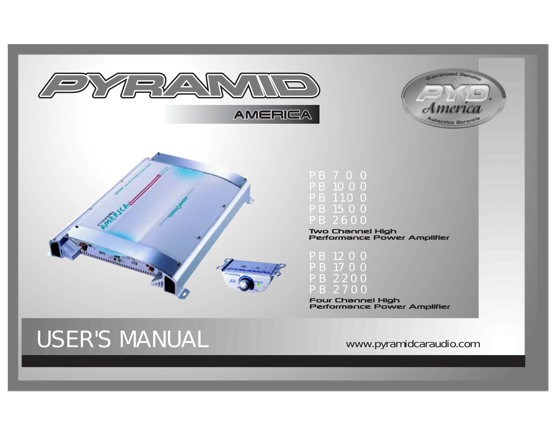 Pyramid Car Audio PB 1000 Car Amplifier User Manual