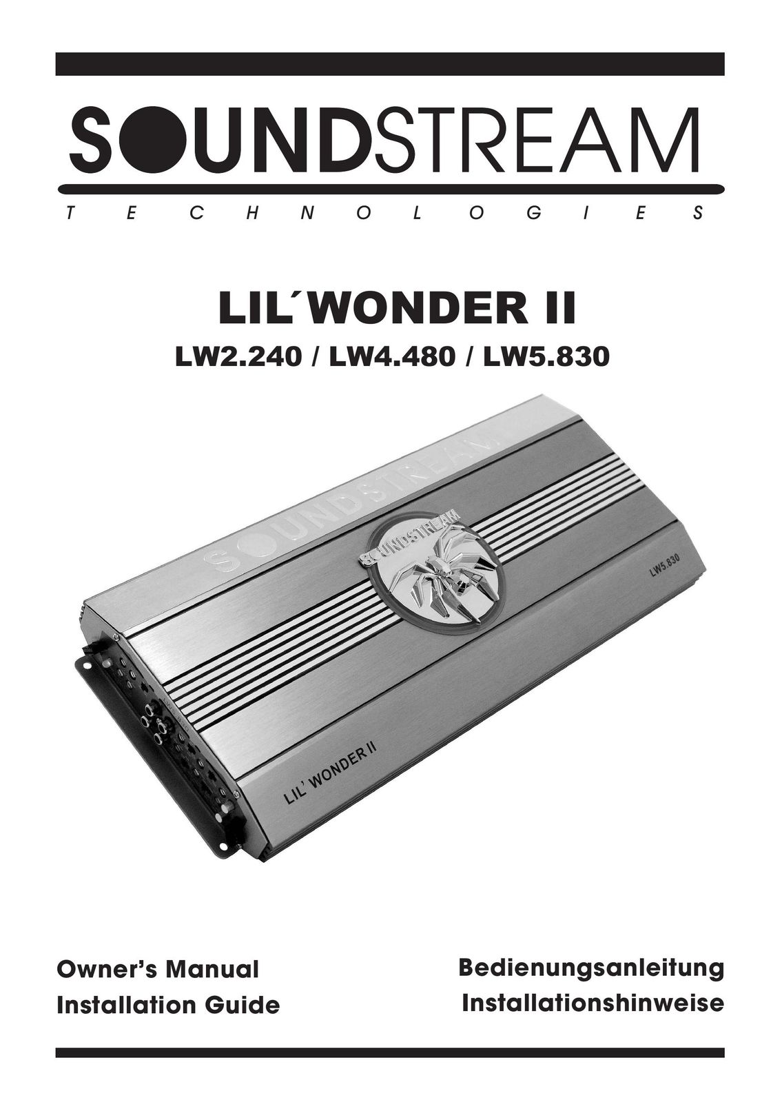 Soundstream Technologies LW2.240 Car Amplifier User Manual