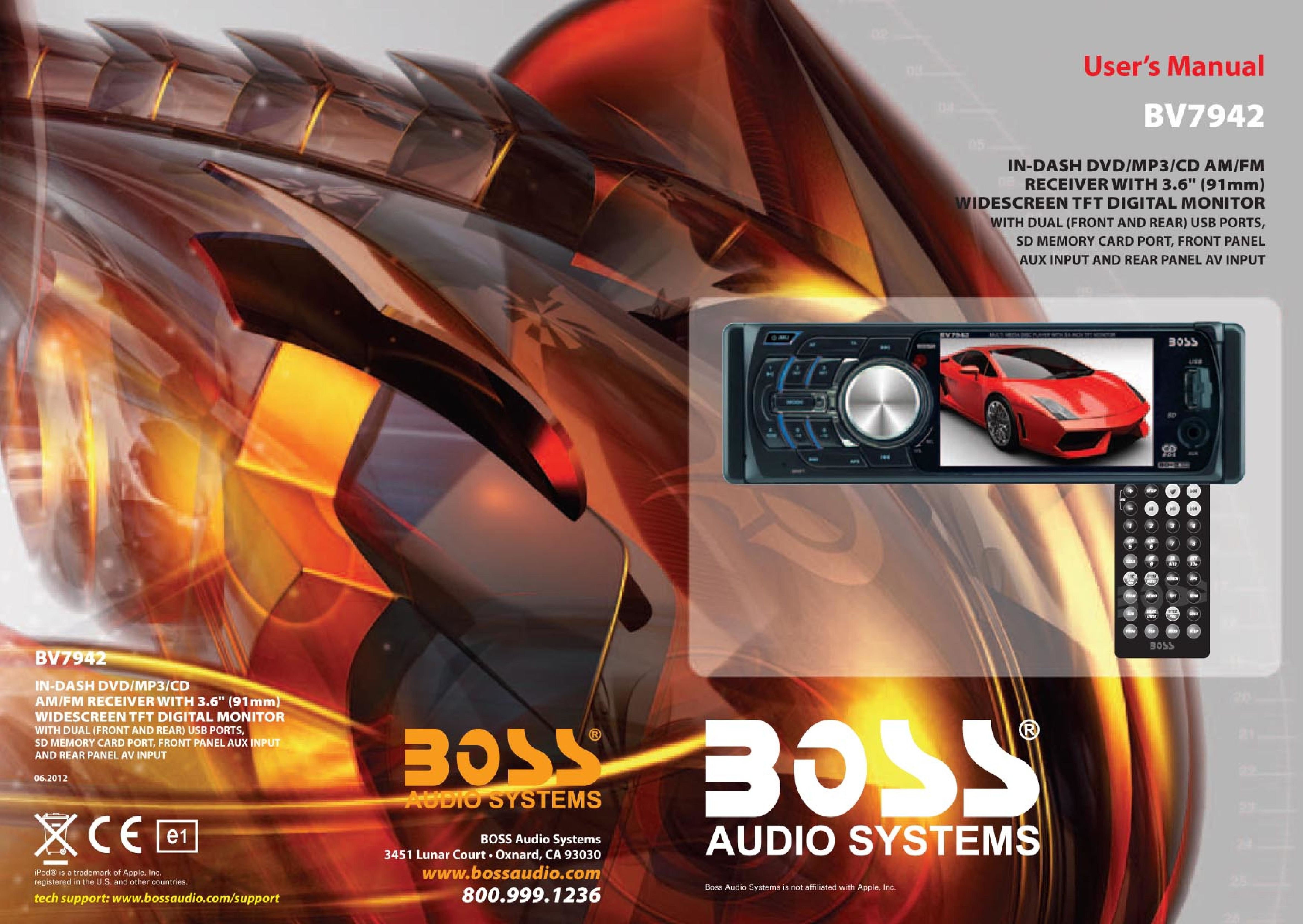 Boss Audio Systems BV7942 Car Satellite Radio System User Manual