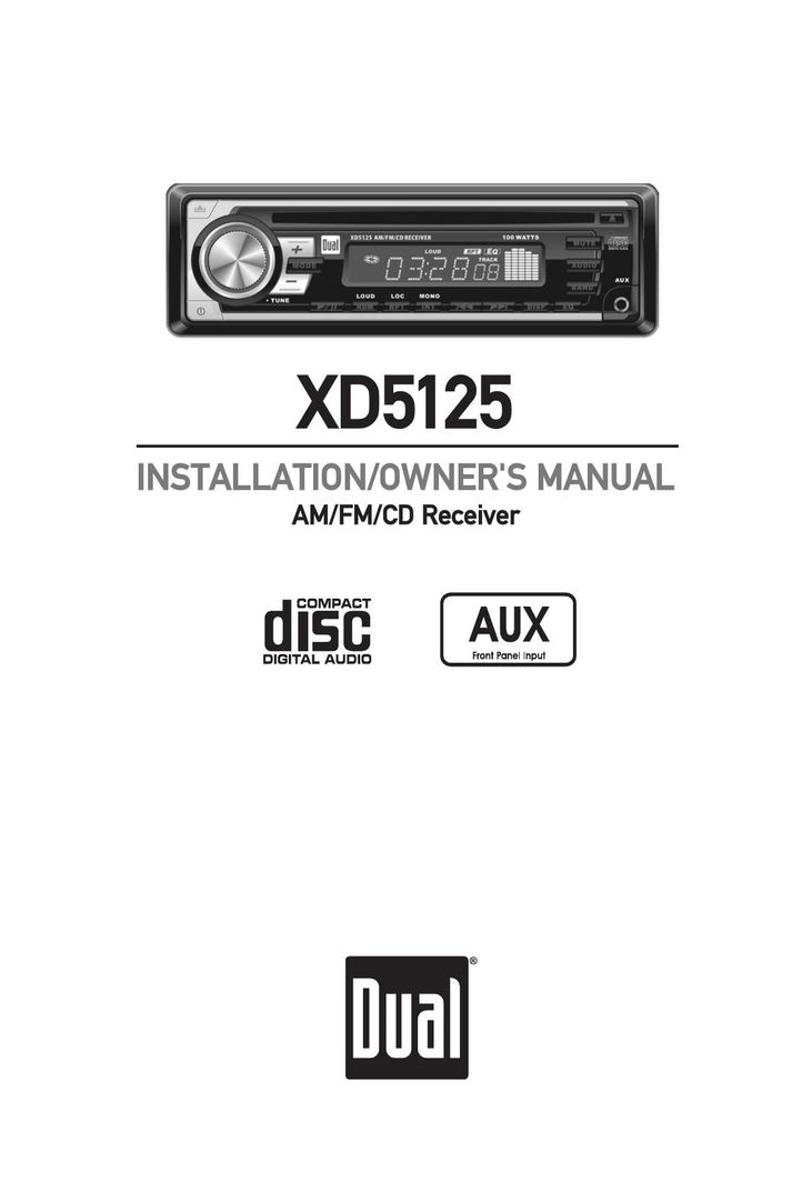 Dual XD5125 Stereo System User Manual