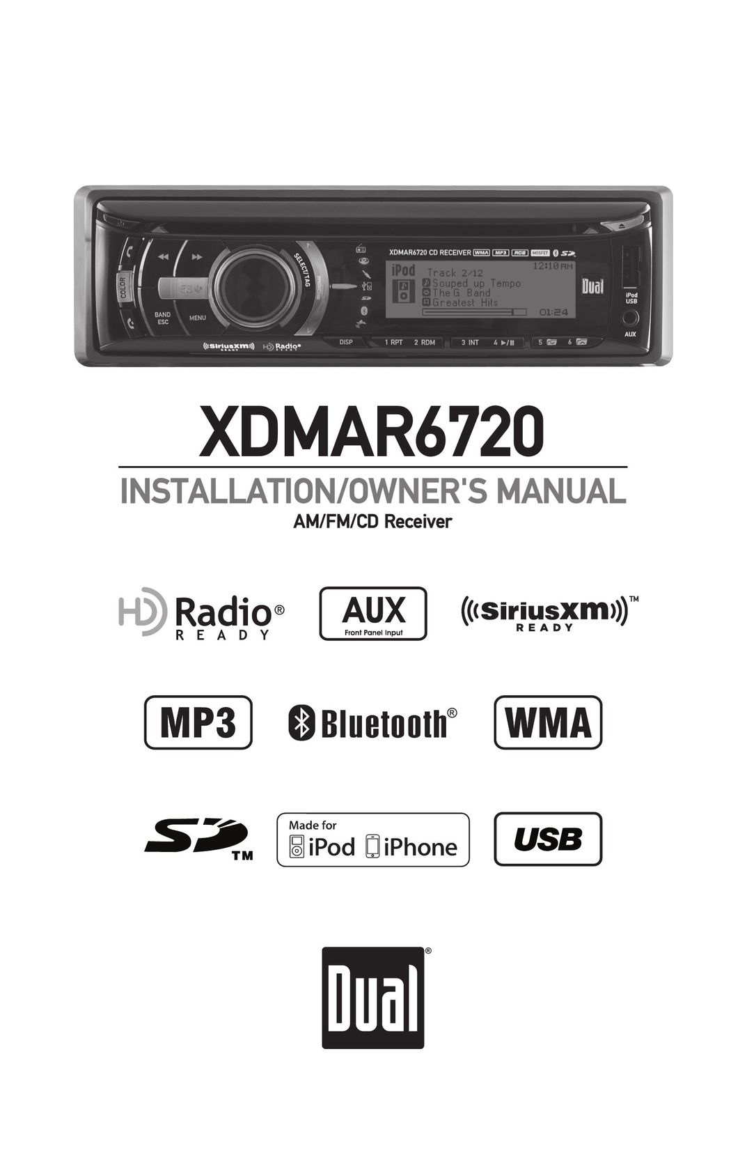 Dual XDMAR6720 Car Satellite Radio System User Manual
