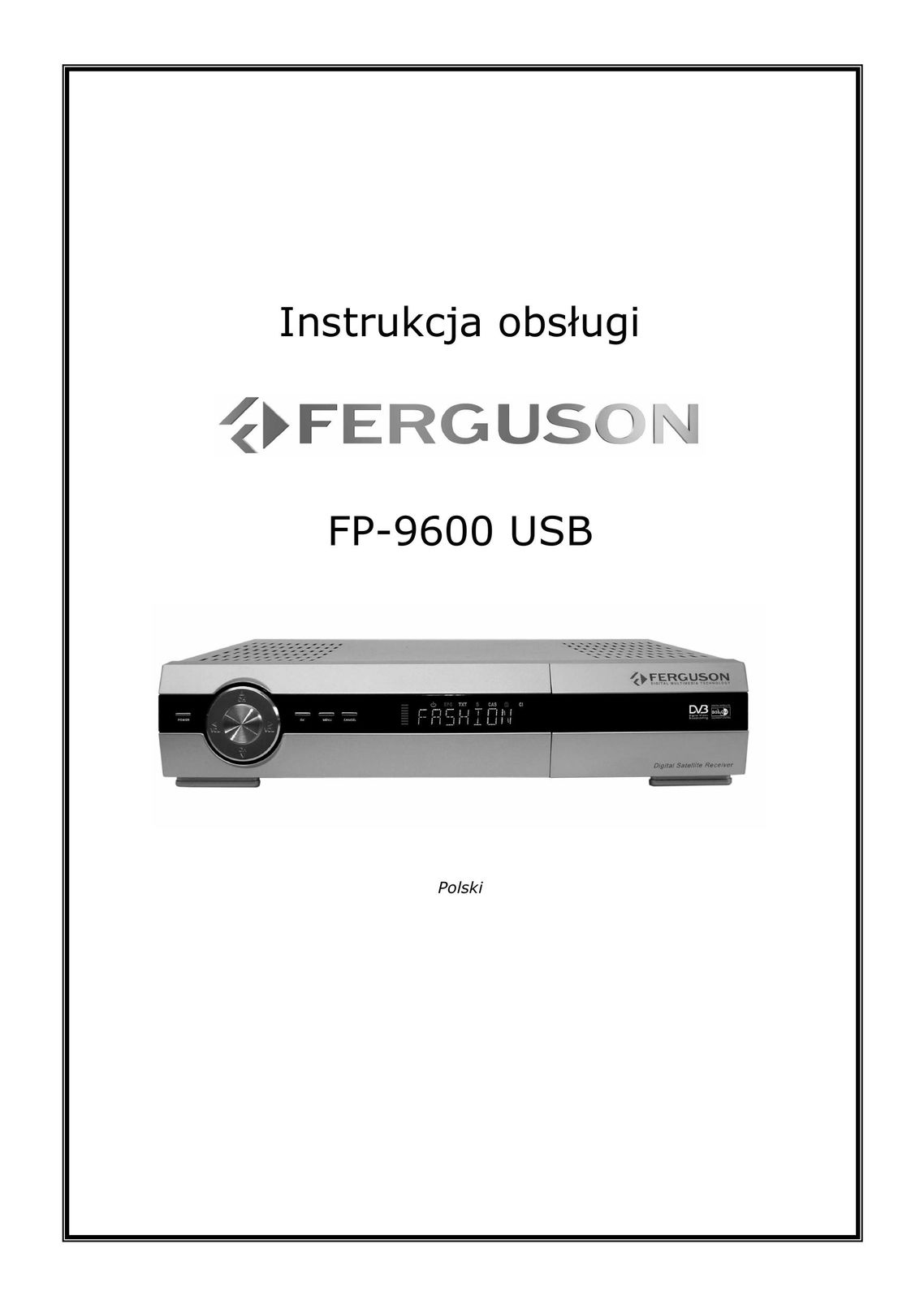Ferguson FP-9600 USB Car Satellite Radio System User Manual