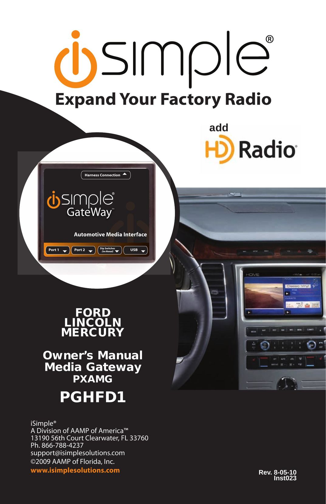 iSimple PGHFD1 Car Satellite Radio System User Manual