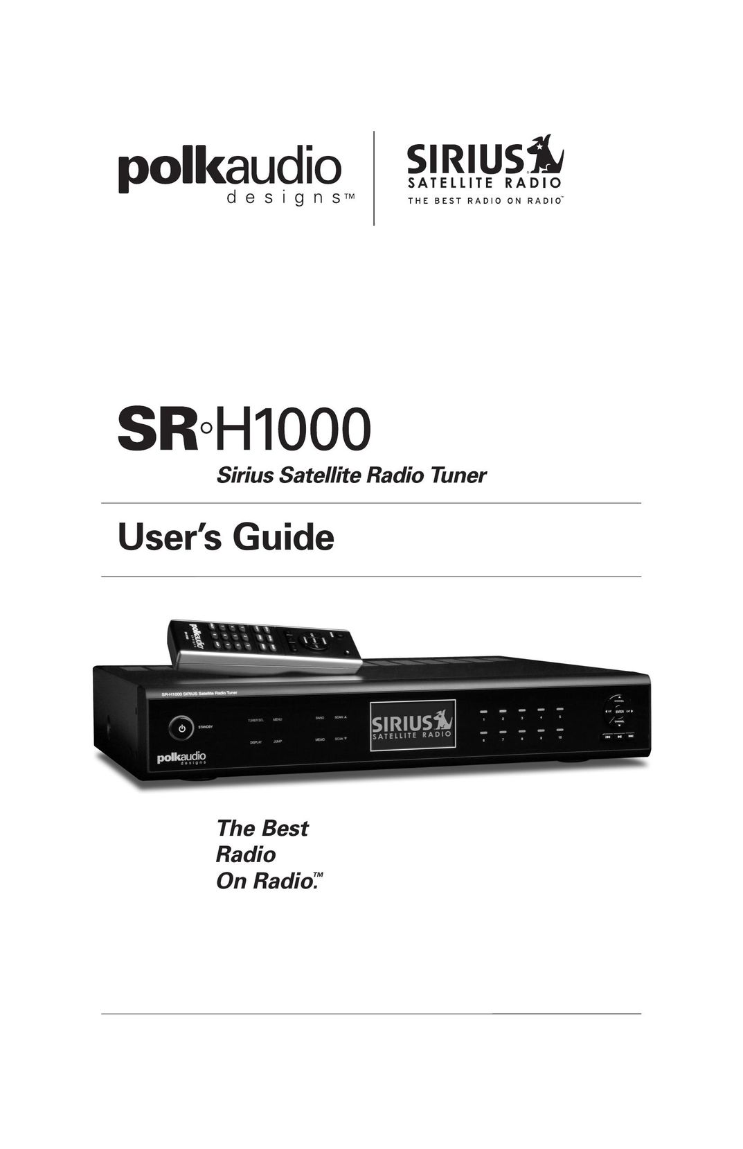 Polk Audio SRH1000 Car Satellite Radio System User Manual