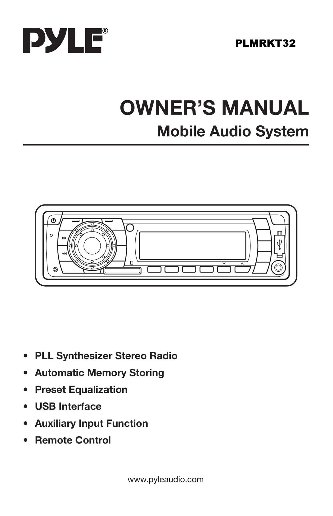 PYLE Audio PLMRKT32 Car Satellite Radio System User Manual