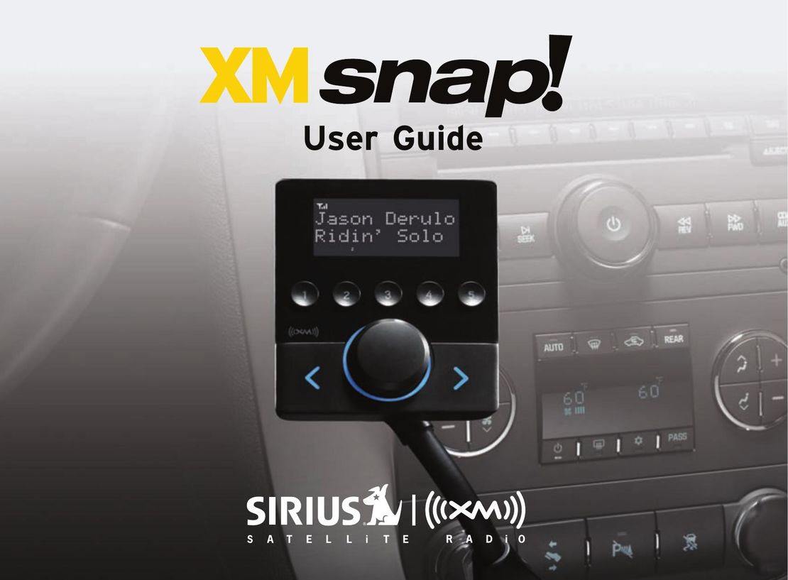Sirius Satellite Radio 8840 Car Satellite Radio System User Manual