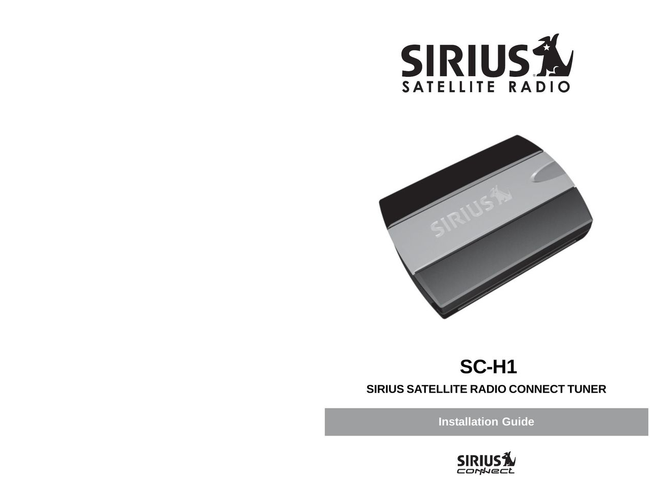 Sirius Satellite Radio SC-H1 Car Satellite Radio System User Manual