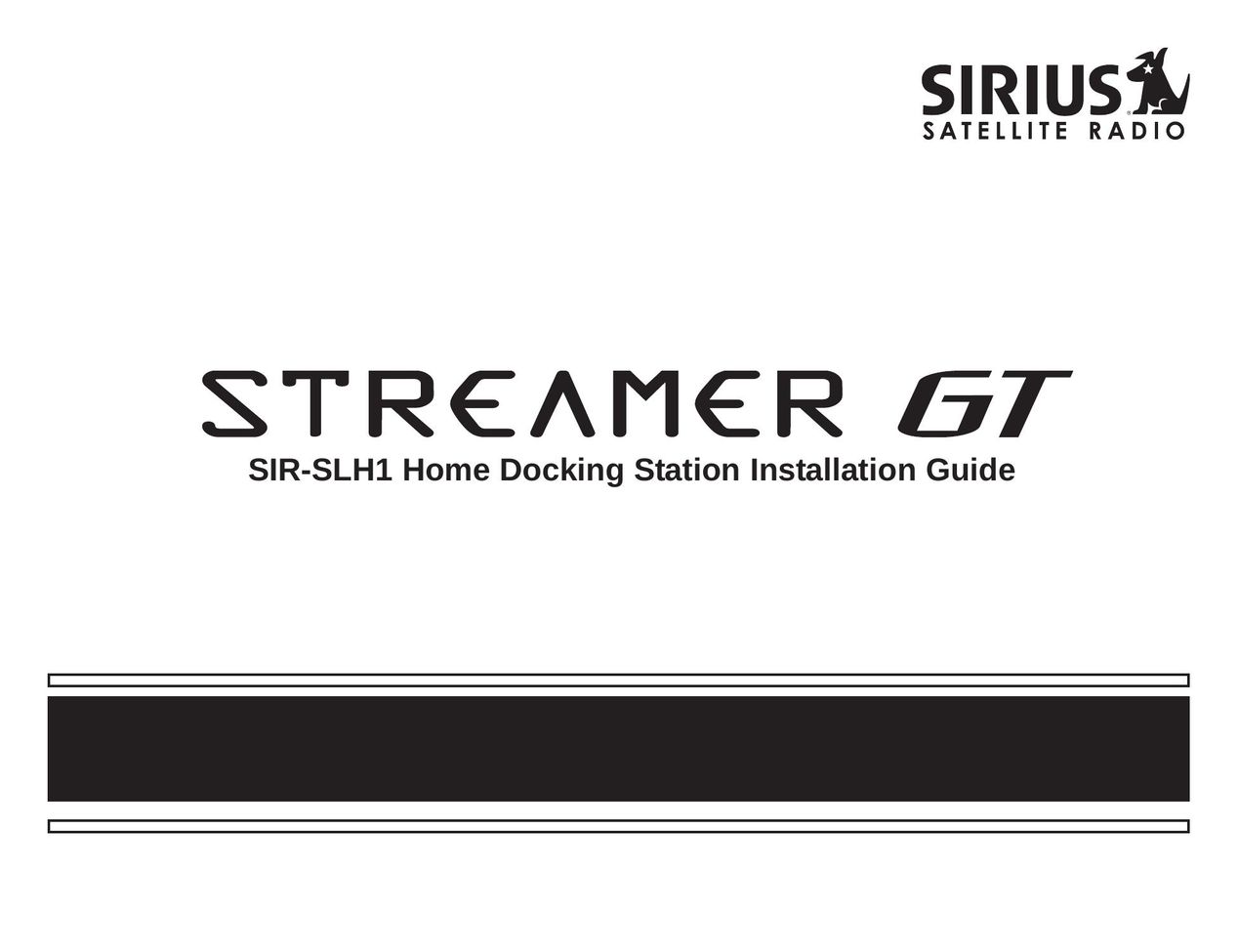 Sirius Satellite Radio SIR-SLH1 Car Satellite Radio System User Manual