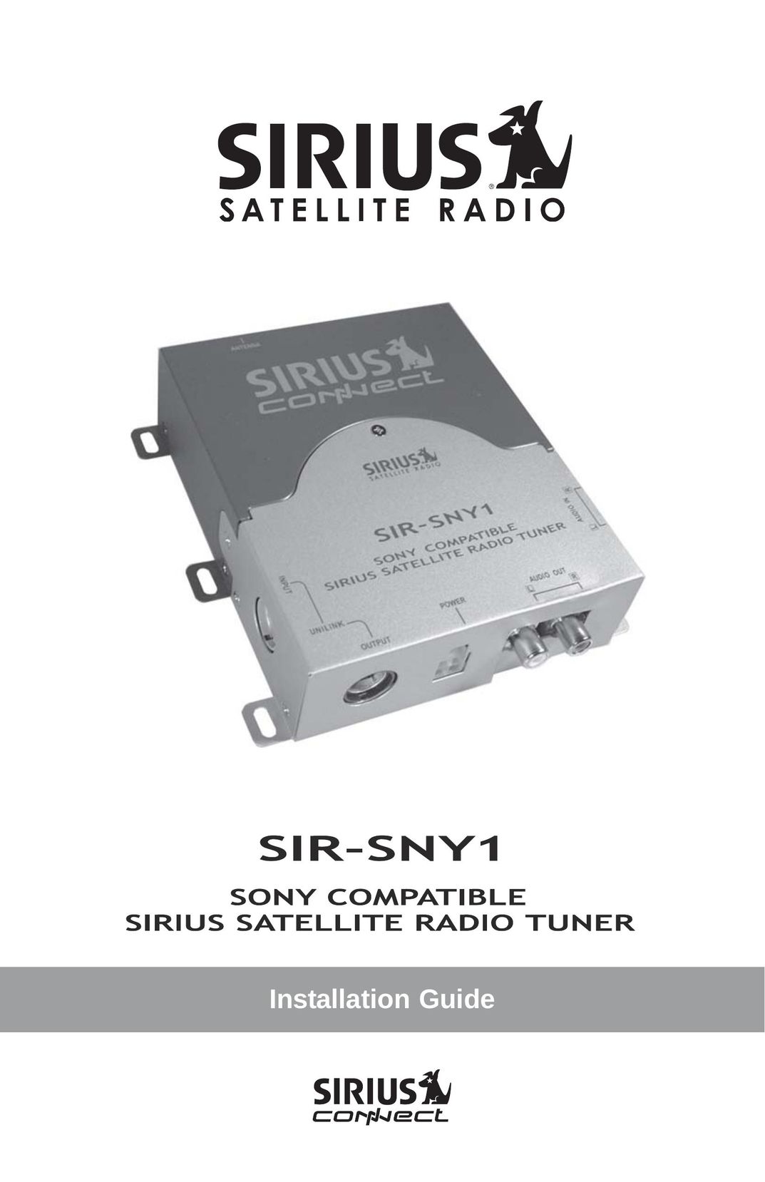 Sirius Satellite Radio SIR-SNY1 Car Satellite Radio System User Manual
