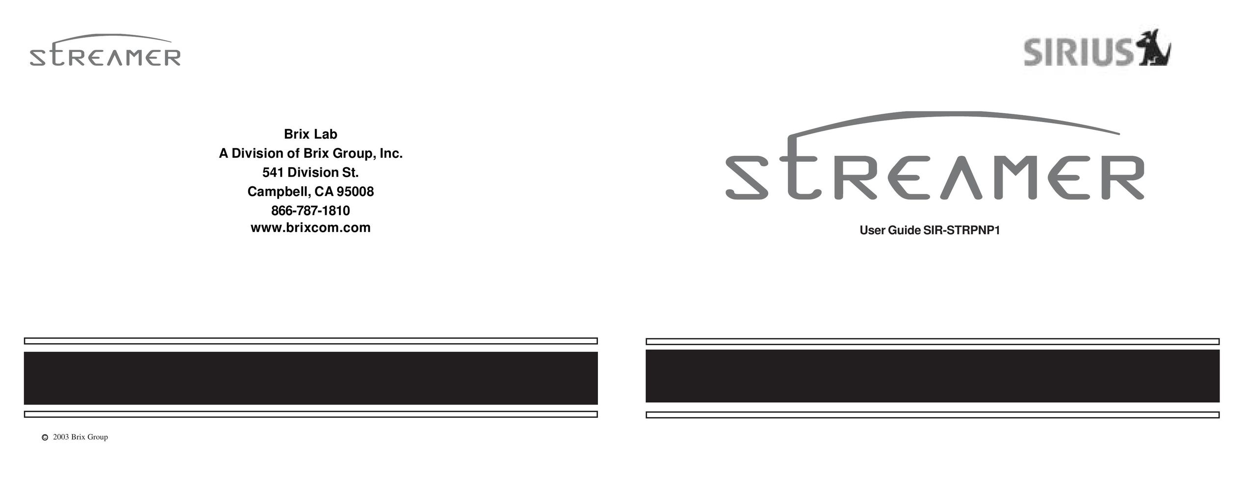 Sirius Satellite Radio SIR-STRPNP1 Car Satellite Radio System User Manual