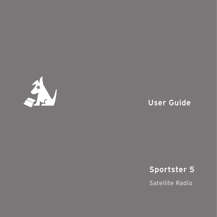 Sirius Satellite Radio Sportster 5 Car Satellite Radio System User Manual