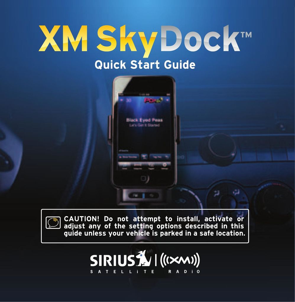 Sirius Satellite Radio XVSAP1V1 Car Satellite Radio System User Manual