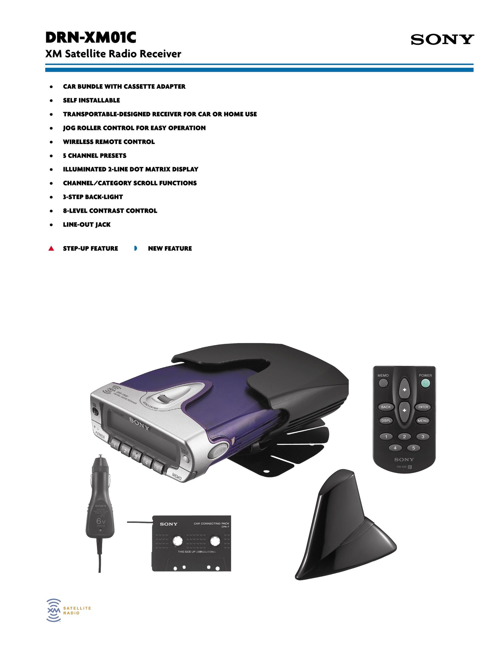 Sony 64 Car Satellite Radio System User Manual