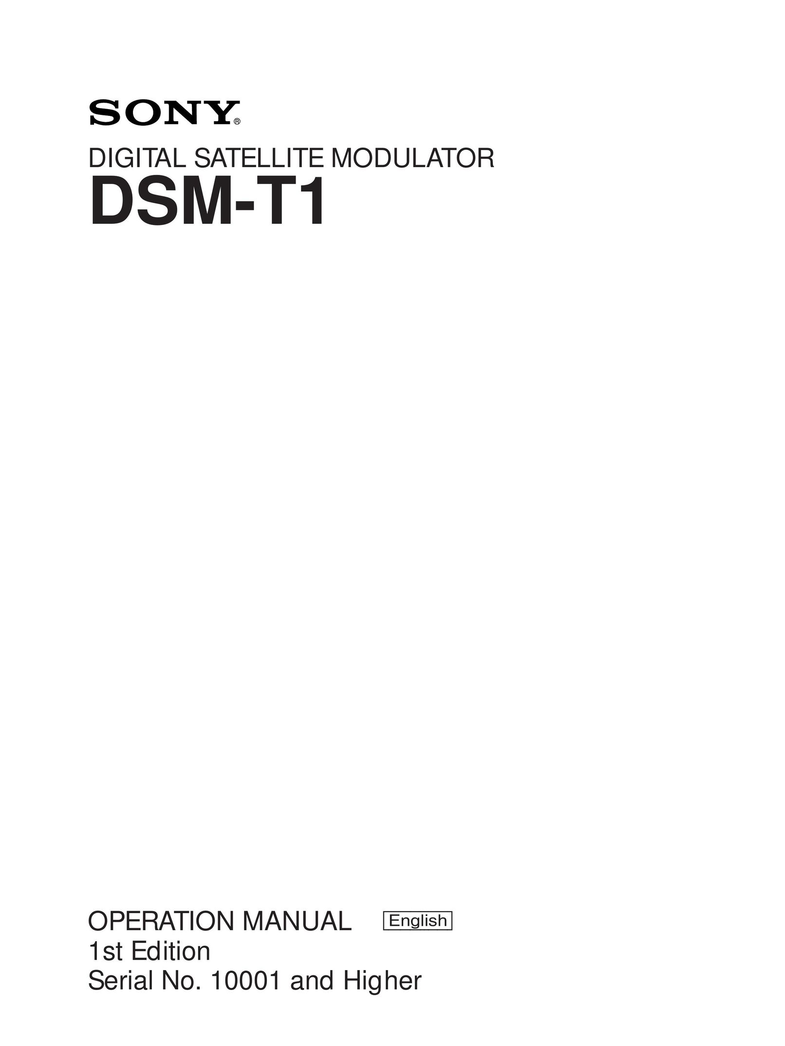 Sony DSM-T1 Car Satellite Radio System User Manual