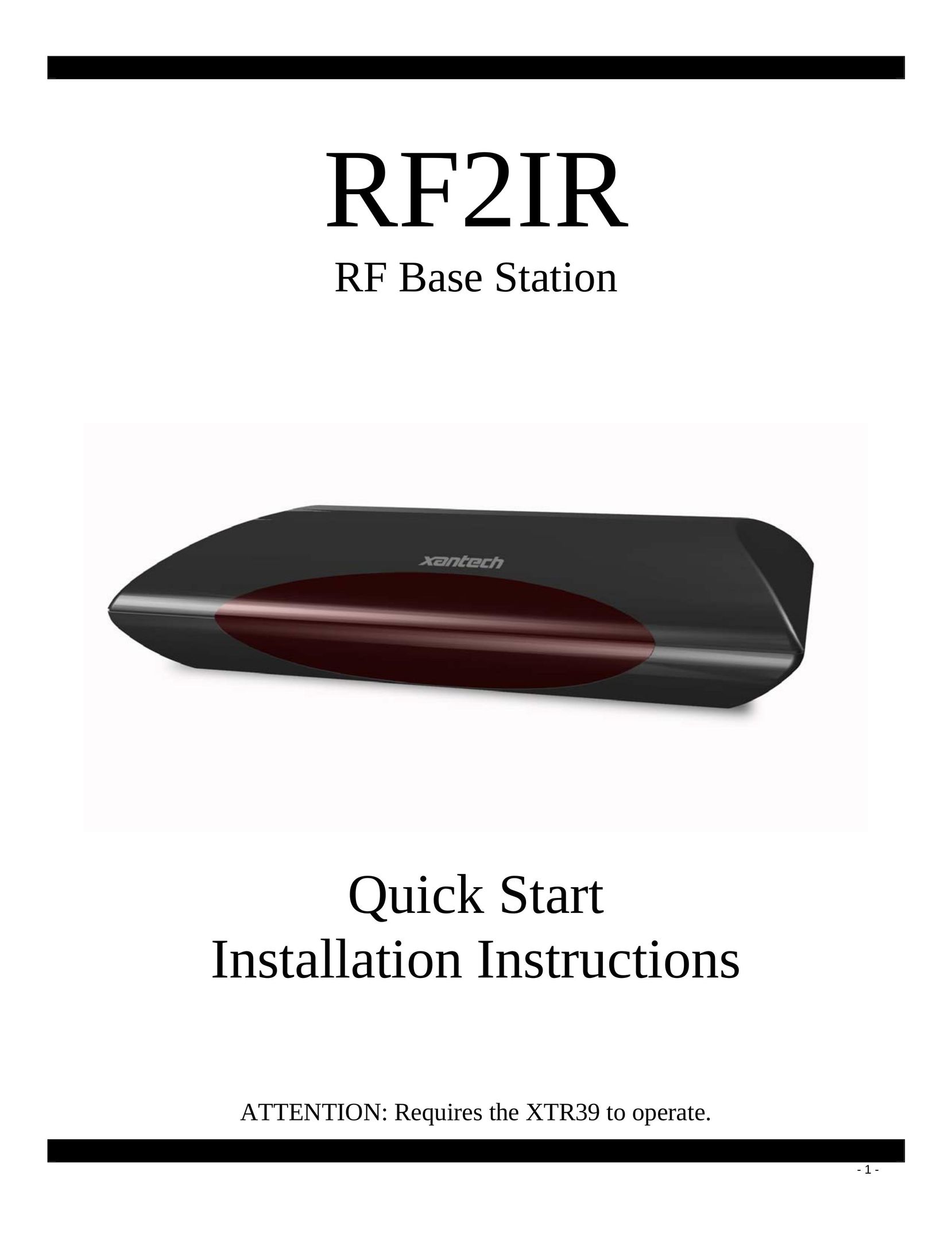 Xantech RF2IR Car Satellite Radio System User Manual