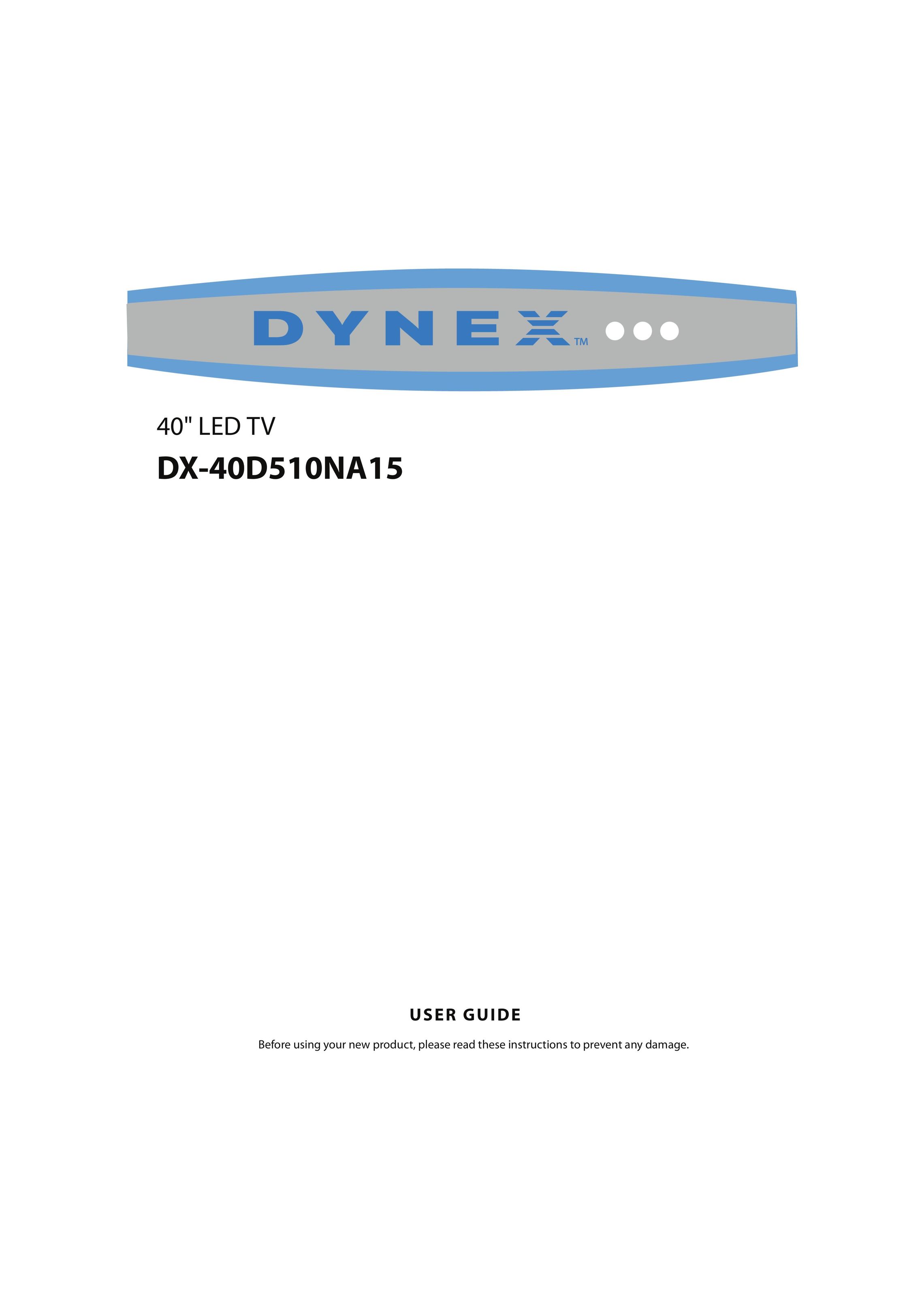 Dynex DX-40D510NA15 Car Satellite TV System User Manual