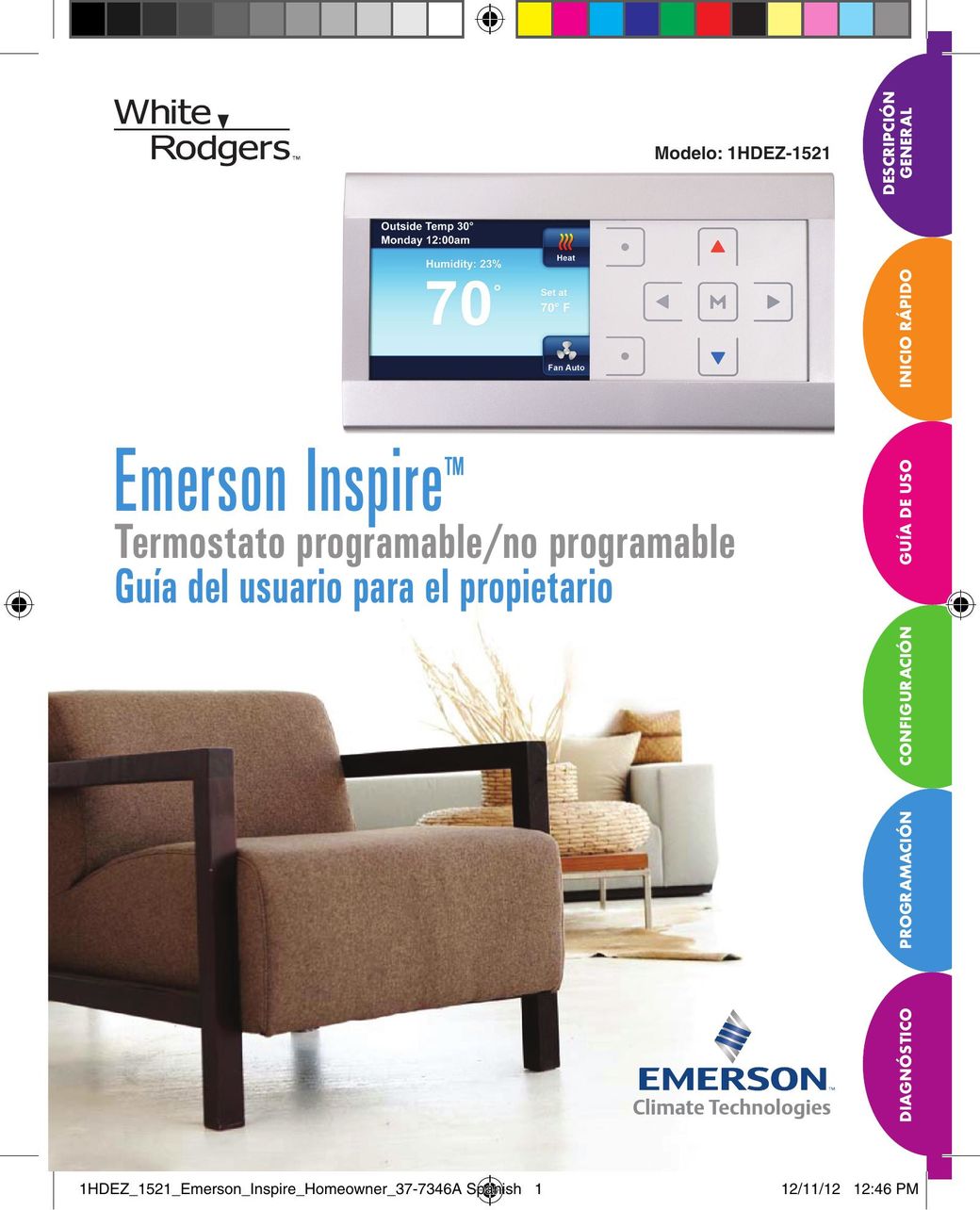 Emerson 1HDEZ-1521 Car Satellite TV System User Manual