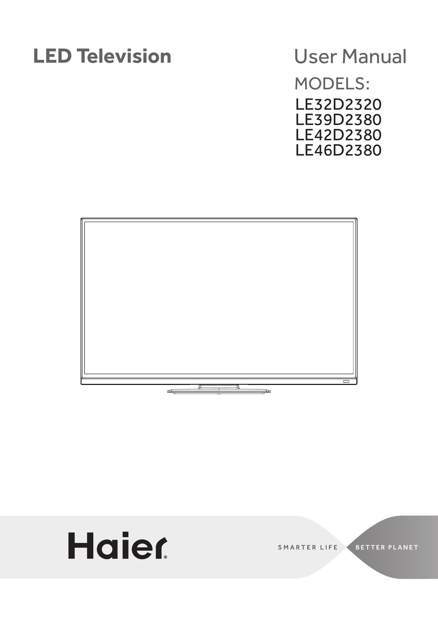 Haier LE39D2380 Car Satellite TV System User Manual